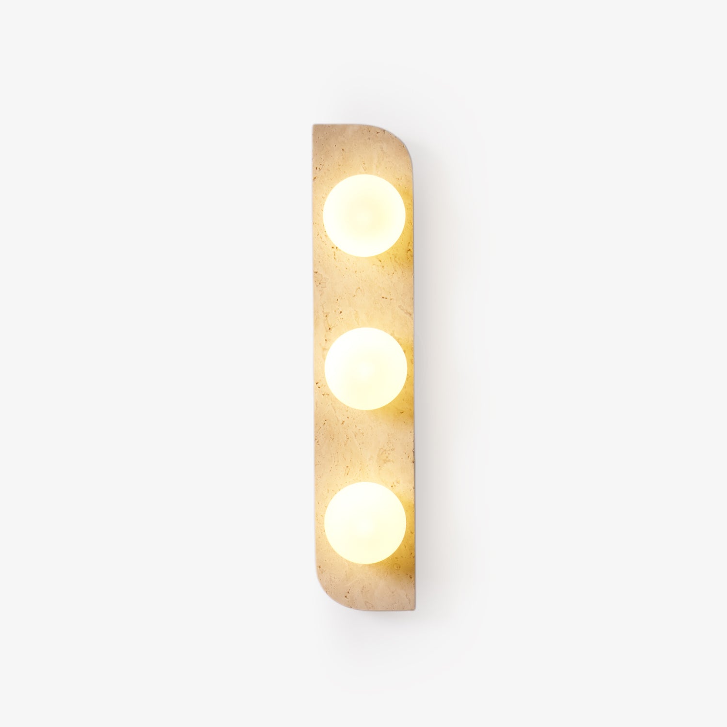 Elysian Travertine Plug-in Wall Sconce Light - Modern Plug in Wall Lamp for Bedroom, Living Room, Hallway & Dorm Decor