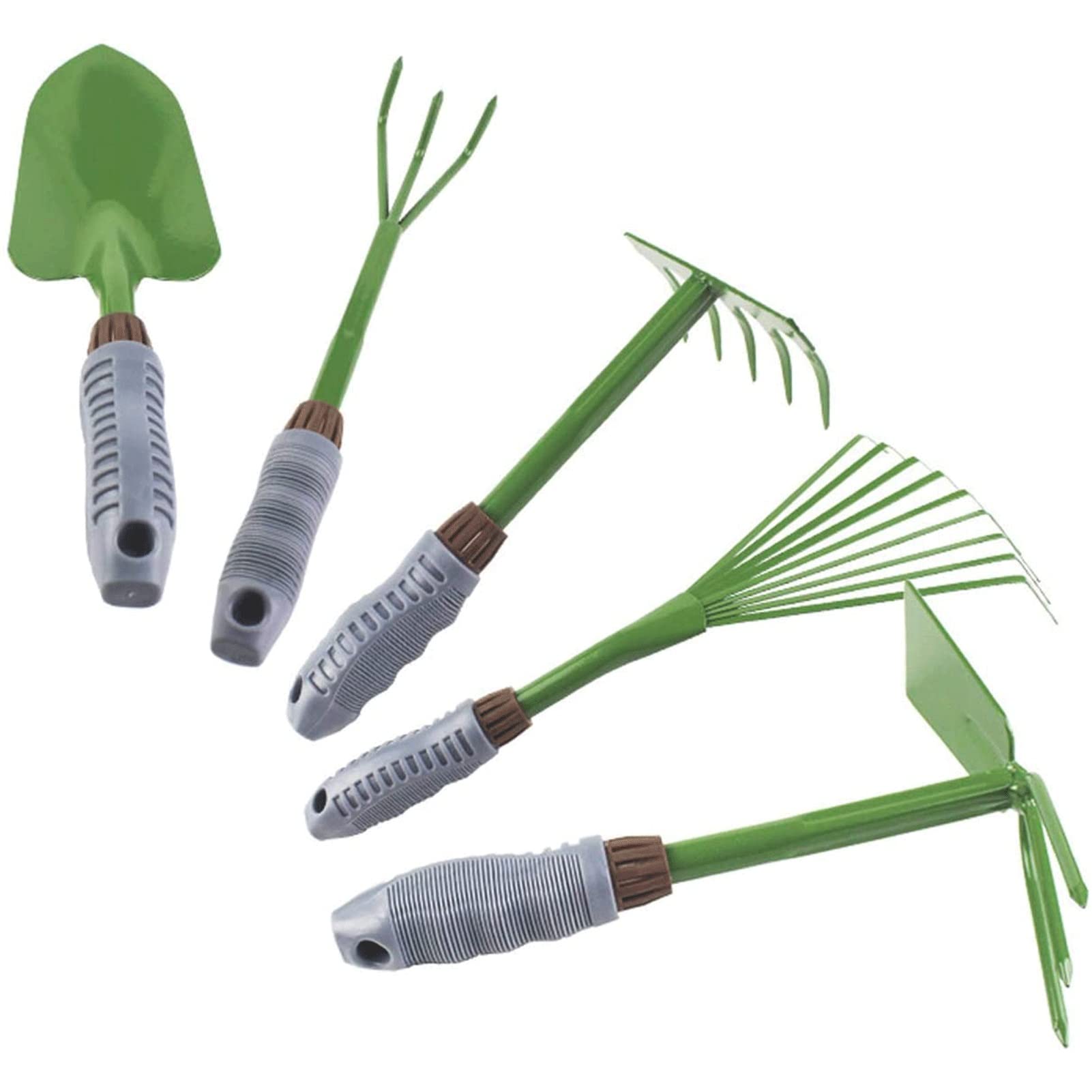 5-Piece Heavy Duty Garden Tool Set with PVC Handle - Durable Gardening Hand Tools for Planting, Weeding & Landscaping - Perfect for Gardeners & Outdoor Enthusiasts