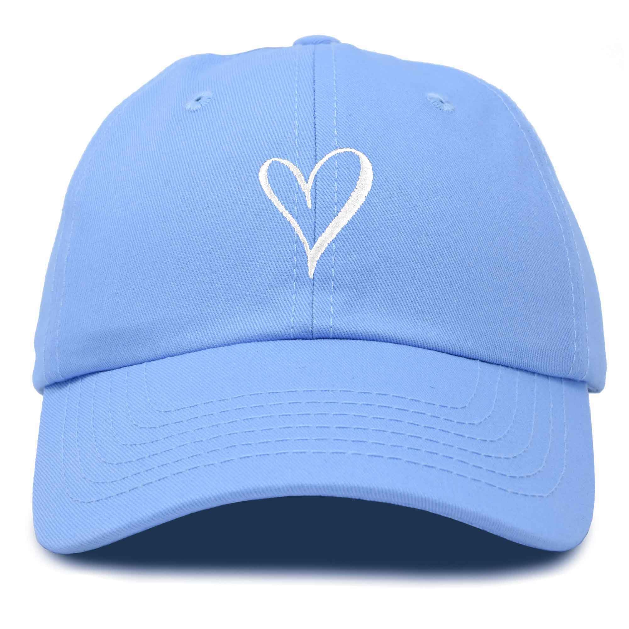 Hand Drawn Heart Embroidered Baseball Cap for Women - Cute Fashion Hat for Casual Wear, Outdoor Activities & Street Style