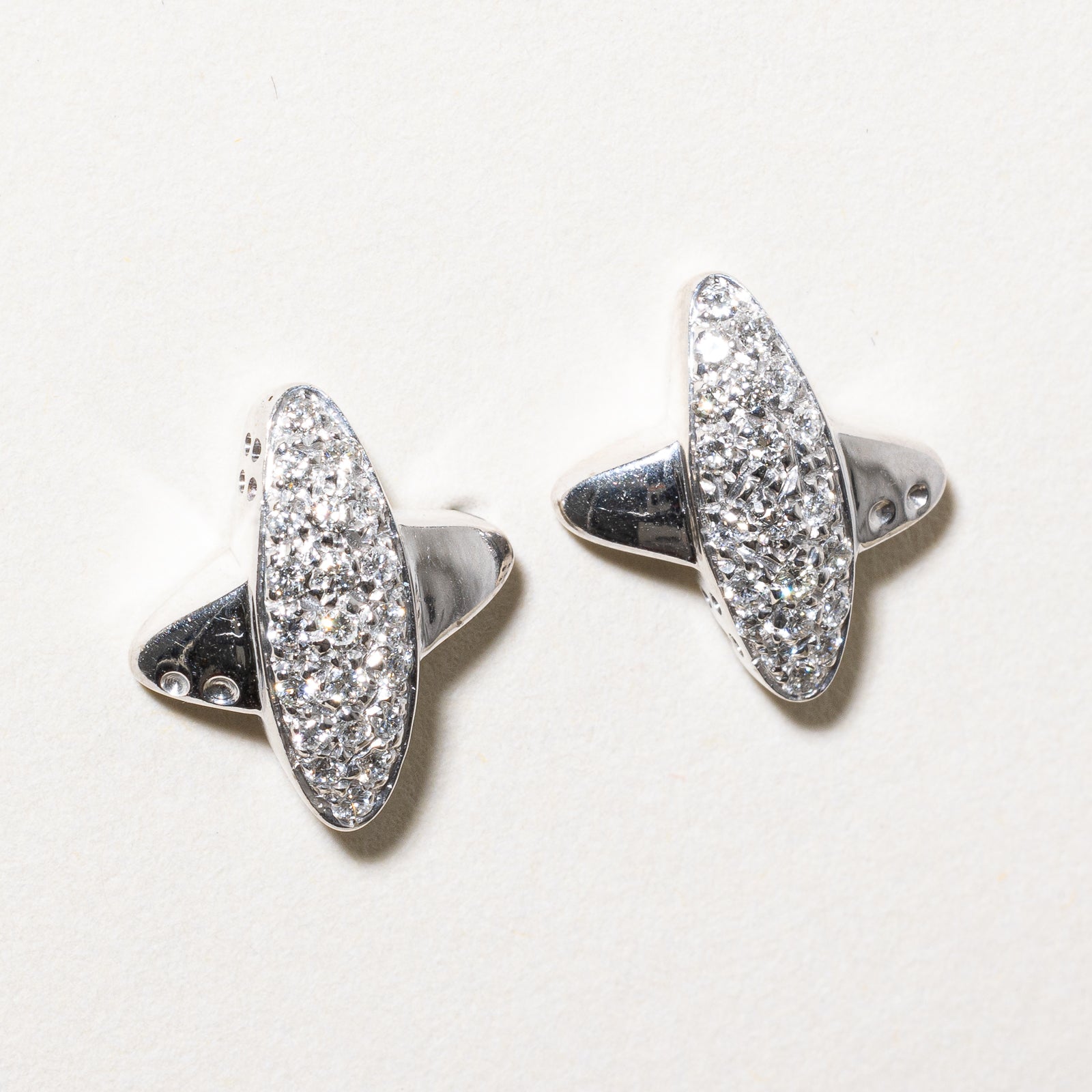 0.36ctw Diamond Cluster X Stud Earrings for Women - Elegant & Sparkling Jewelry for Parties, Weddings & Everyday Wear