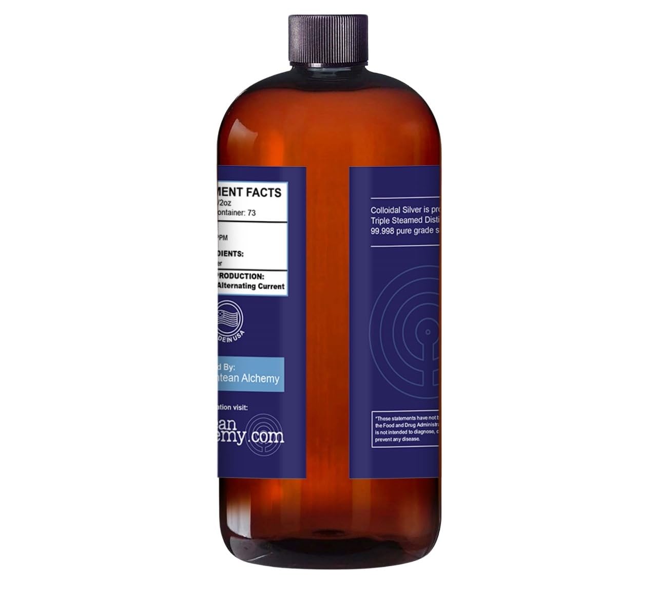 Colloidal Silver 4-36.5 Bottles 100ppm Atlantean Alchemy - Premium Immune Support Supplement for Home & Travel Use