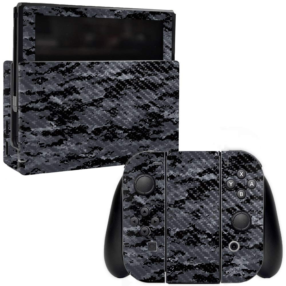 Premium Carbon Fiber Skin for Nintendo Switch - Digital Camo Design | Protective & Durable Textured Cover | Easy to Apply & Remove | Made in USA | Perfect for Gaming Protection & Style Enhancement