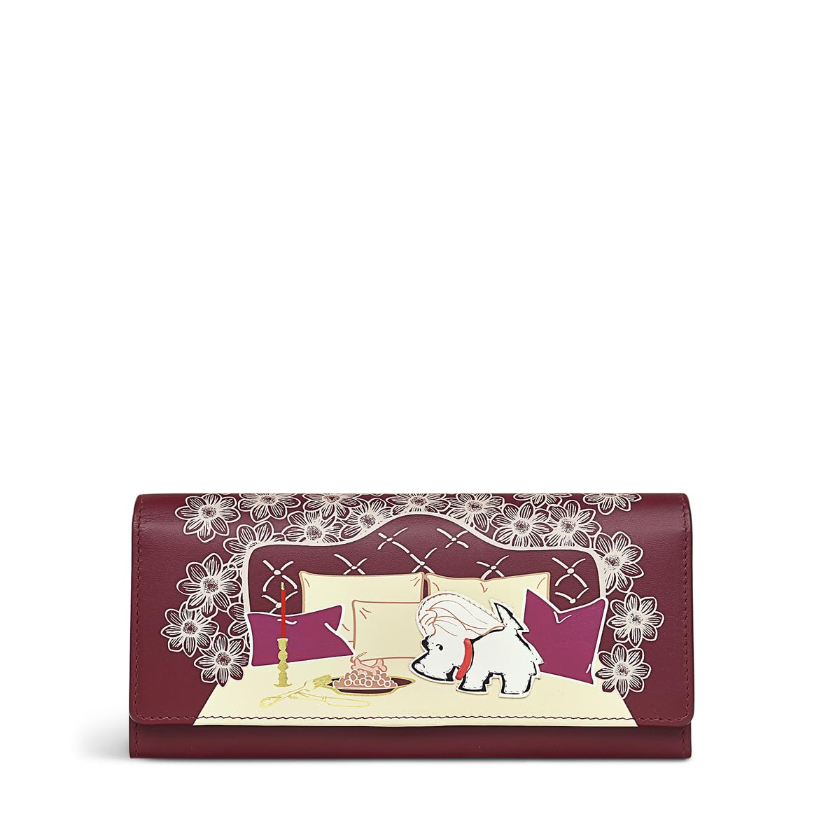 Radley London Women's Merlot Smooth Leather Large Flapover Matinee Purse - 19 Interior Card Slots & Press Stud Fastening | Perfect for Work, Travel & Everyday Use