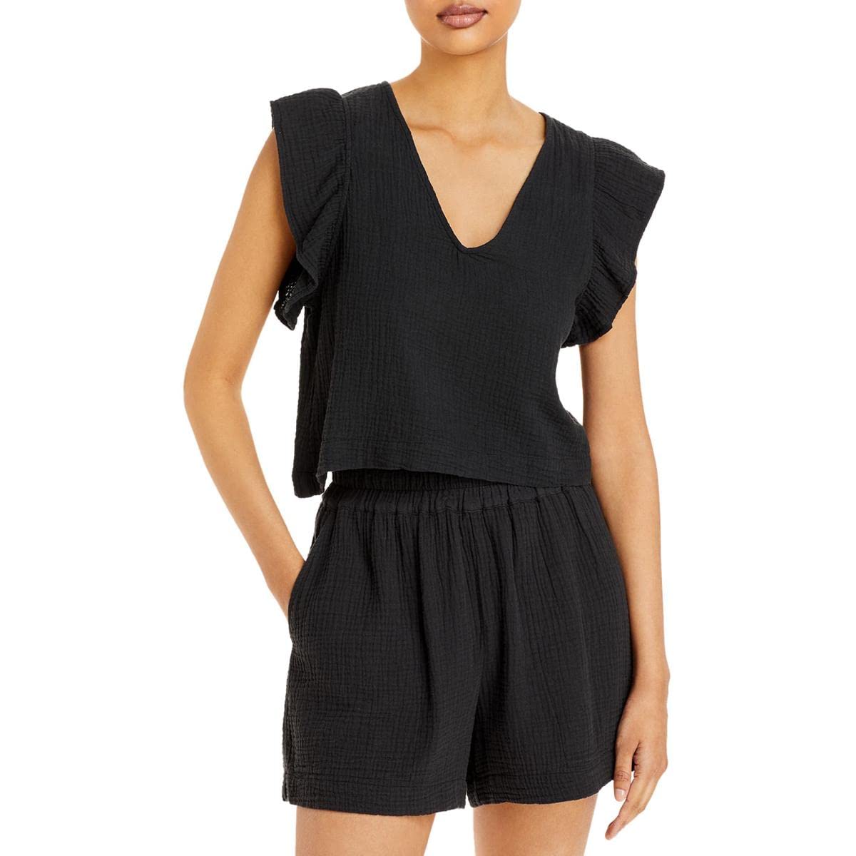 Rails Women's Miley Cropped Shirt | Soft Cotton Button-Up Top | Casual & Chic Outfit for Summer, Beach, and Date Nights