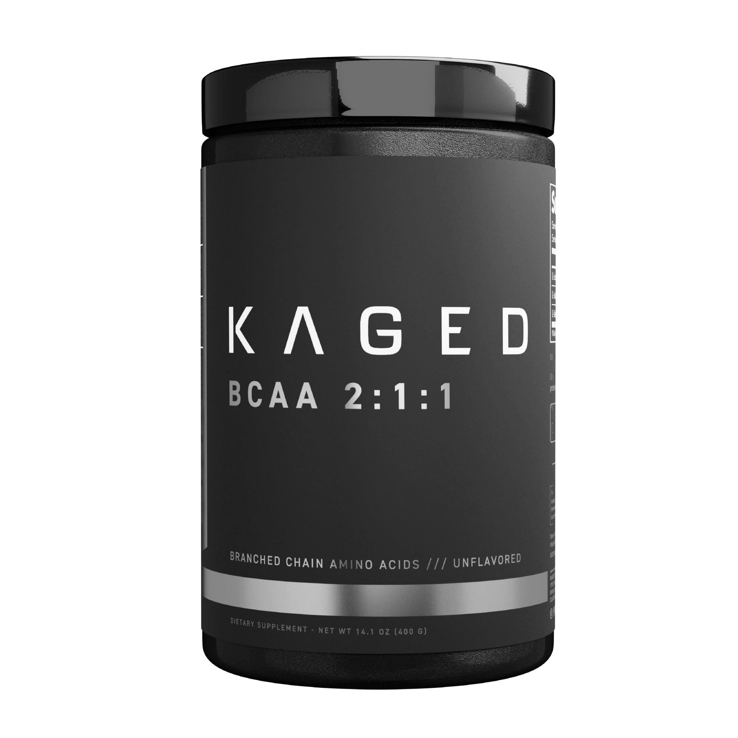 Kaged BCAAs Amino Acid Powder - 5g BCAA per Serving, Fermented & Plant-Based Vegan Branched Chain Amino Acid Supplement, Unflavored, 72 Servings for Men - Ideal for Post-Workout Recovery & Muscle Growth