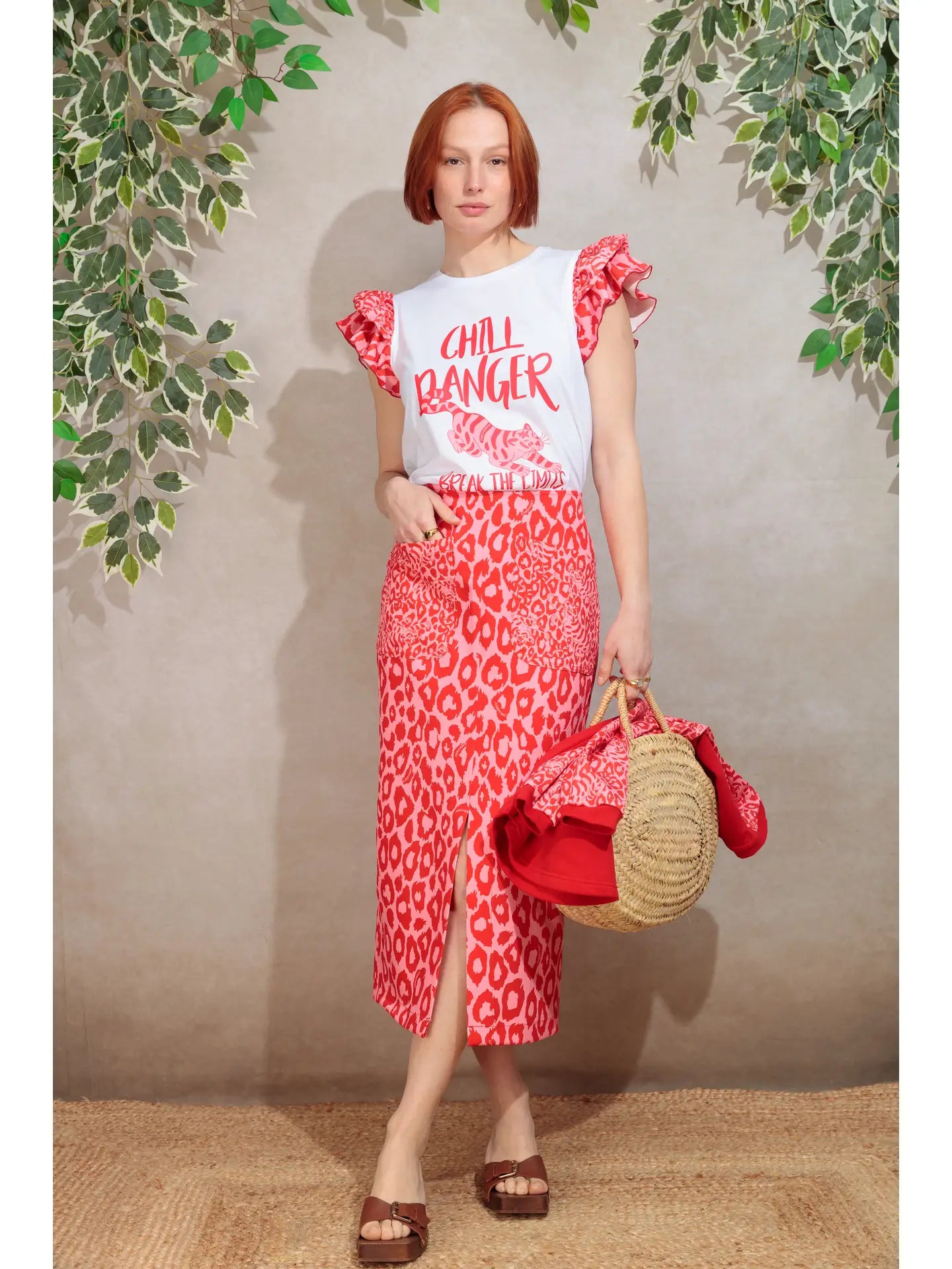 Stylish Long Pocket Skirt with Bengal Print - Perfect for Casual Outings, Beach Vacations, and Boho Fashion