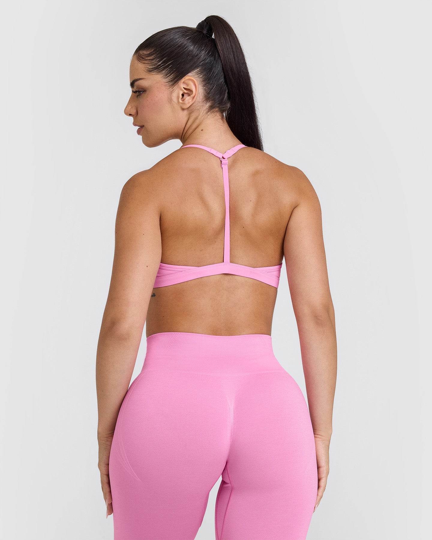 Ultra Soft Micro V Neck Bralette - Seamless Wireless Comfort Bra in Power Pink | Yoga, Lounge & Everyday Wear