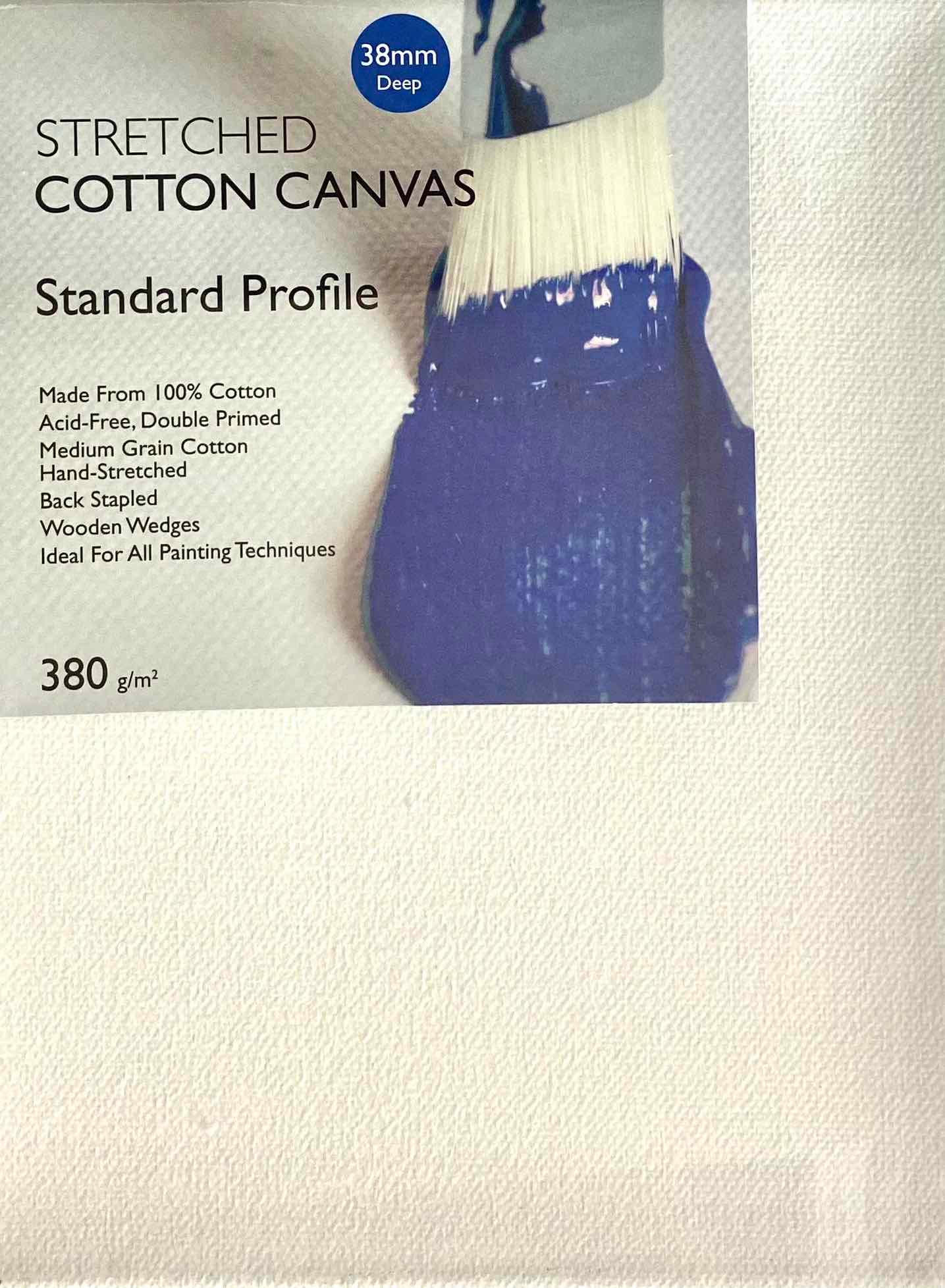 Premium 50x60 cm Canvas (380g/m2) on Sturdy Wooden Frame 3.7x3.8cm - Perfect for Wall Art, Home Decor & Office Spaces
