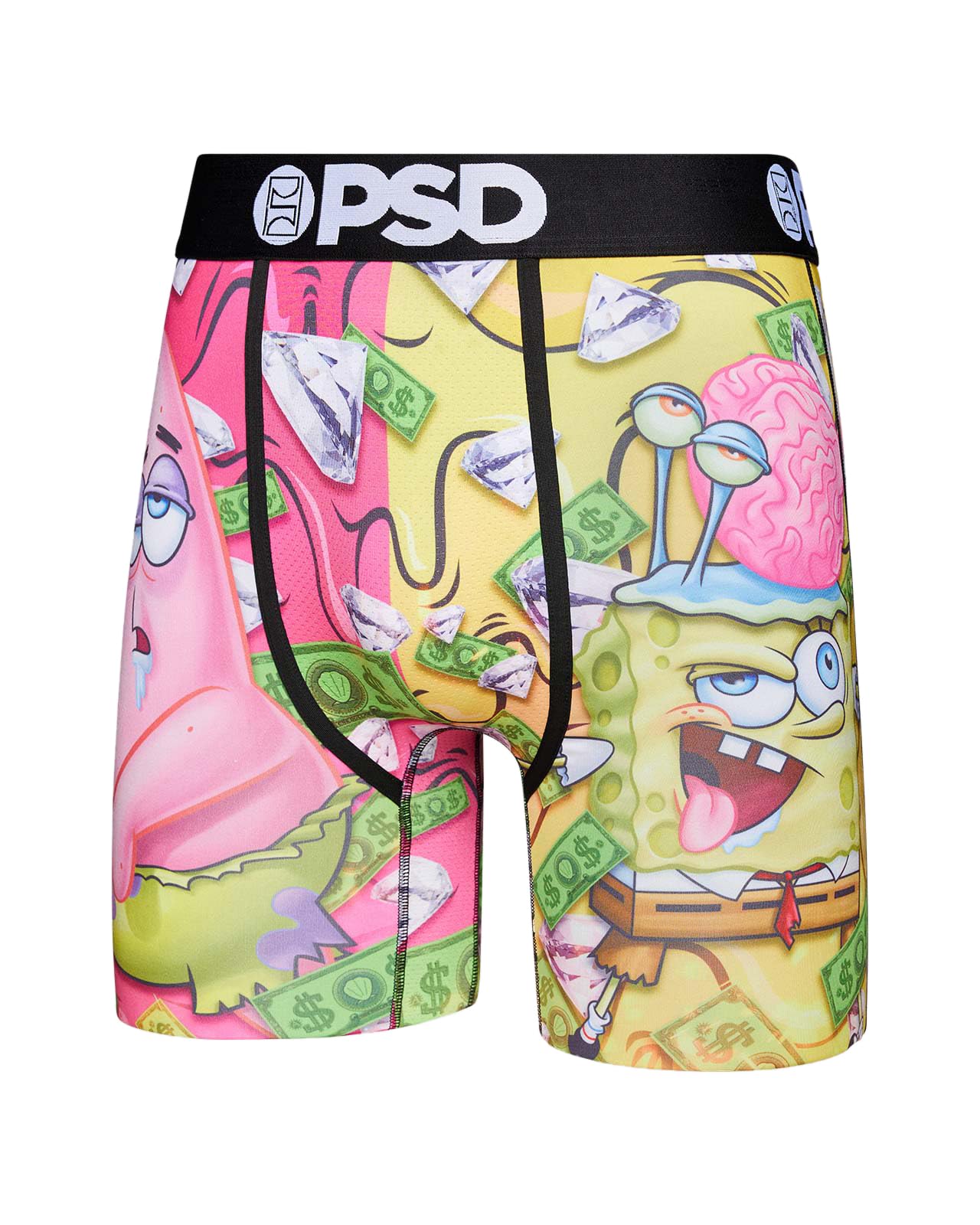 Spongebob Squarepants Men's Boxer Briefs - Breathable Moisture-Wicking Underwear for Men | Comfortable & Supportive Daily Wear | Perfect for Lounge, Sleep & Workout
