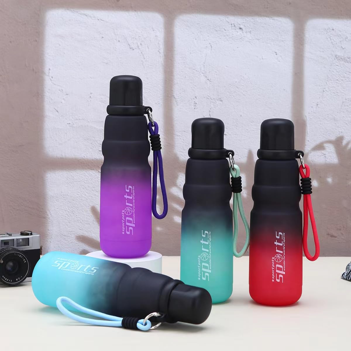 AISIR 750ml BPA-Free Sports Water Bottle for Gym, Yoga, Camping & Work - Leak Proof & Durable - Ideal for Hydration During Workouts, Outdoor Activities & Office Use - Purple