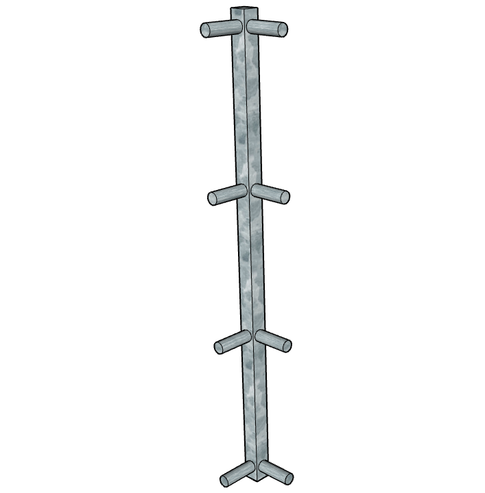 Galvanized Steel Corner Fixture for 4-Rail Continuous Fencing Panels - Heavy Duty Fence Brackets for Secure Livestock, Garden & Property Boundary Protection
