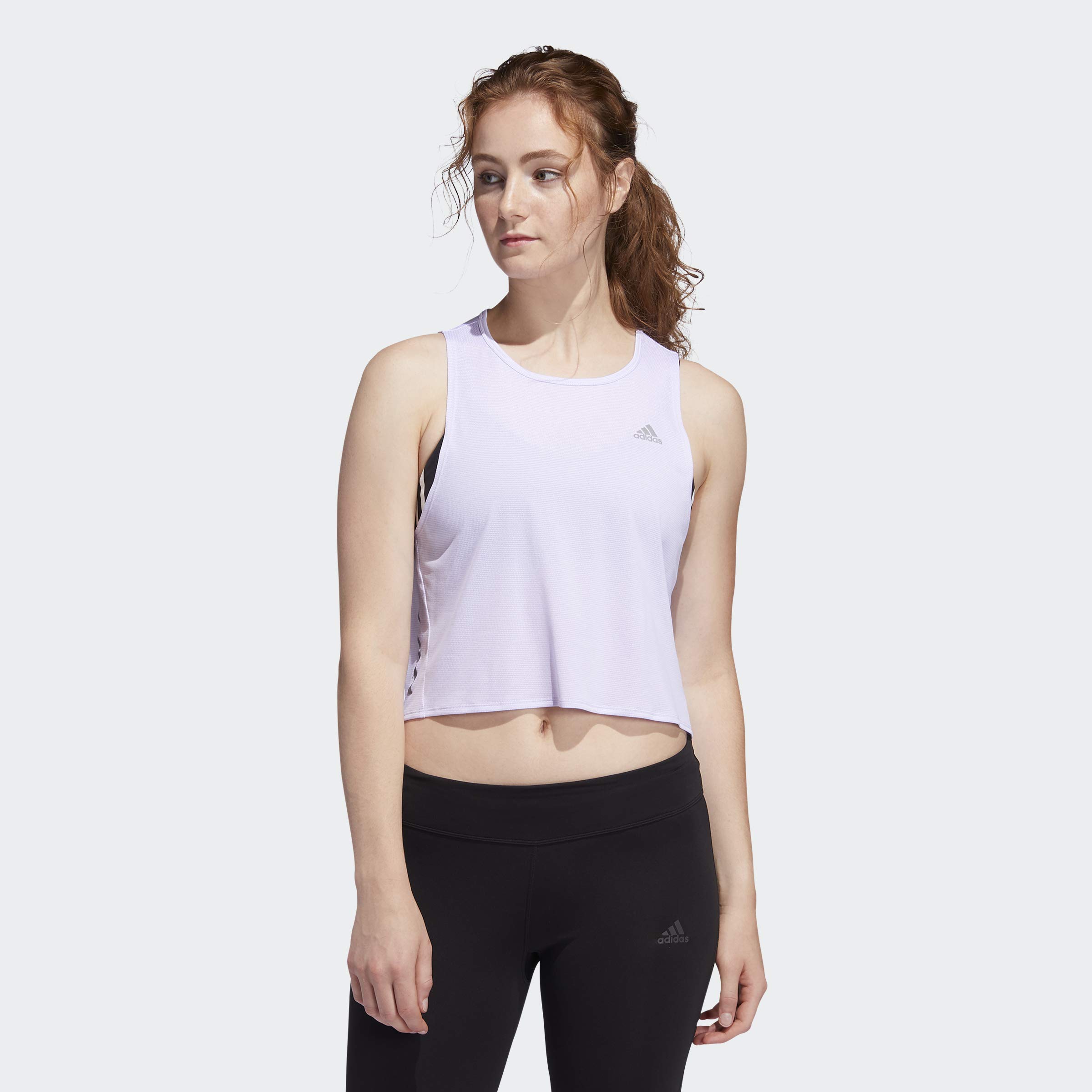 adidas Women's Own The Run Cooler Tank Top - Lightweight Moisture-Wicking Workout Shirt for Running, Yoga & Gym - Breathable Athletic Performance Apparel