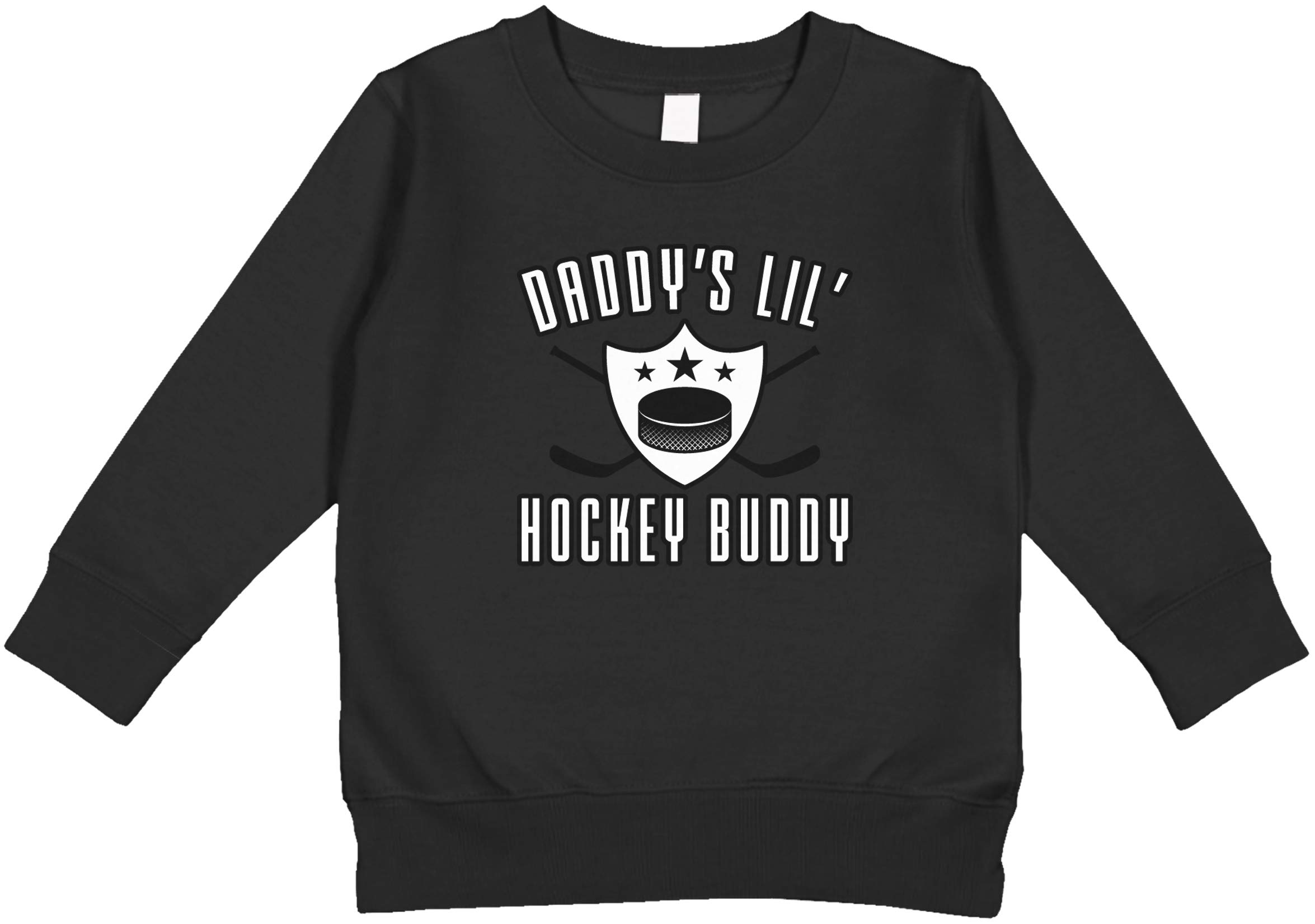 Amdesco Daddy's Lil' Hockey Buddy Toddler Sweatshirt - Cute Hockey-Themed Pullover for Kids - Perfect for Game Days, Playdates & Family Outings