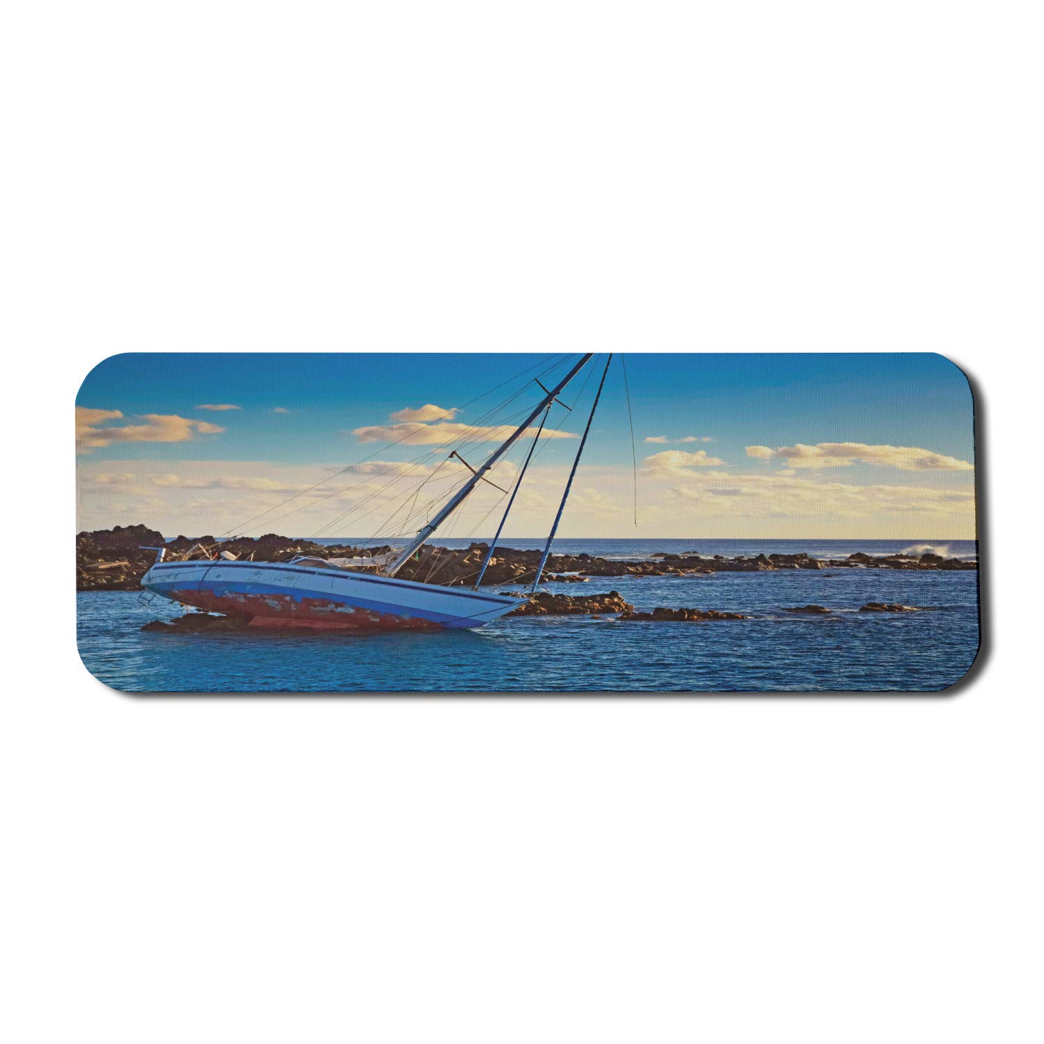 Ambesonne Shipwreck Design Non-Slip Gaming Mouse Pad - 31