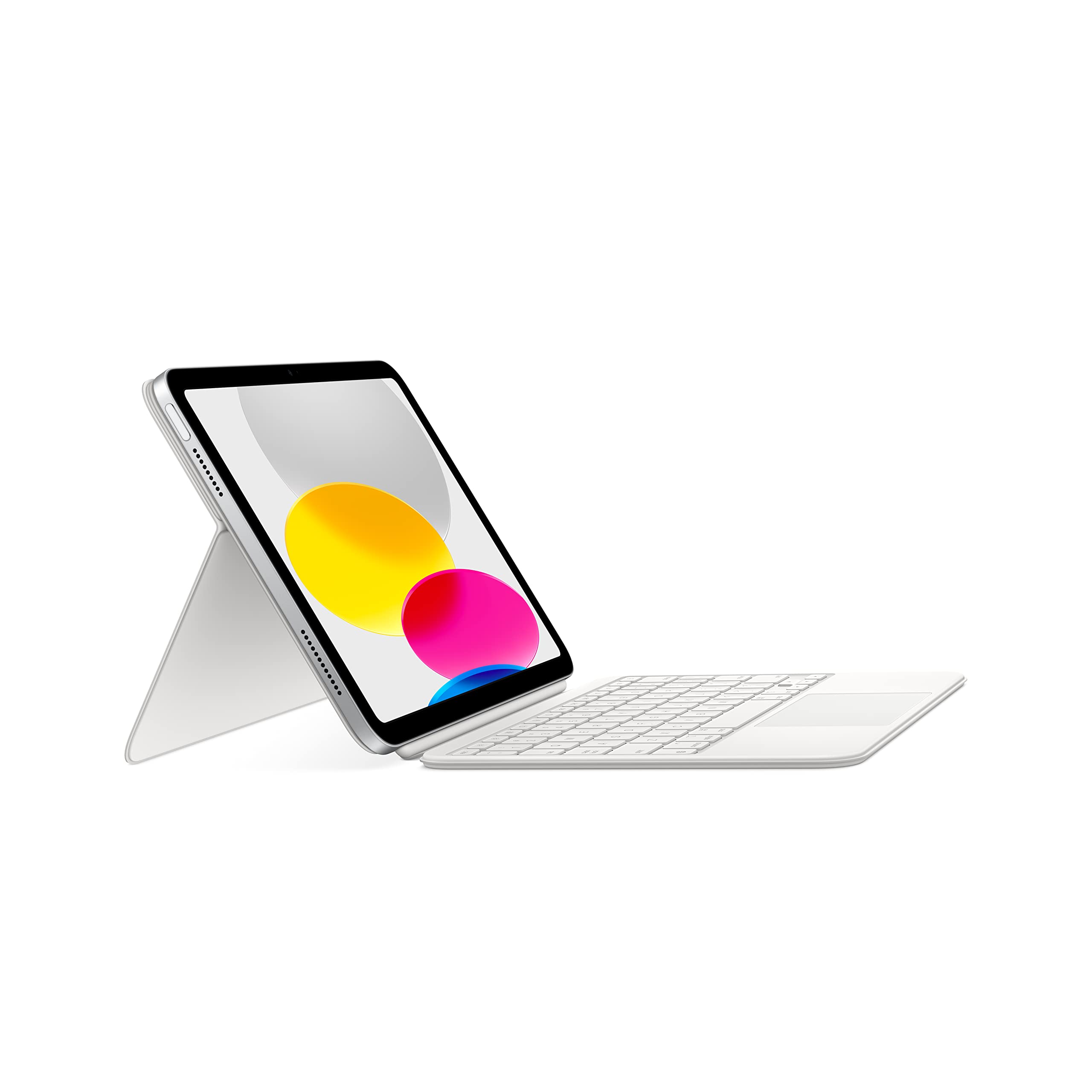 Apple Magic Keyboard Folio for iPad 10th Gen - US English QWERTY Wireless Keyboard (White, Renewed) - Perfect for Work, Study & Creative Projects