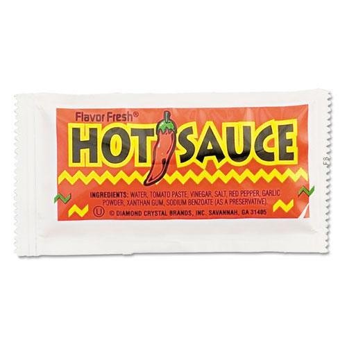 Flavor Fresh Hot Sauce Condiment Packets - 3g Single Serve (76998) - Perfect for Restaurants, Takeout, and Home Cooking
