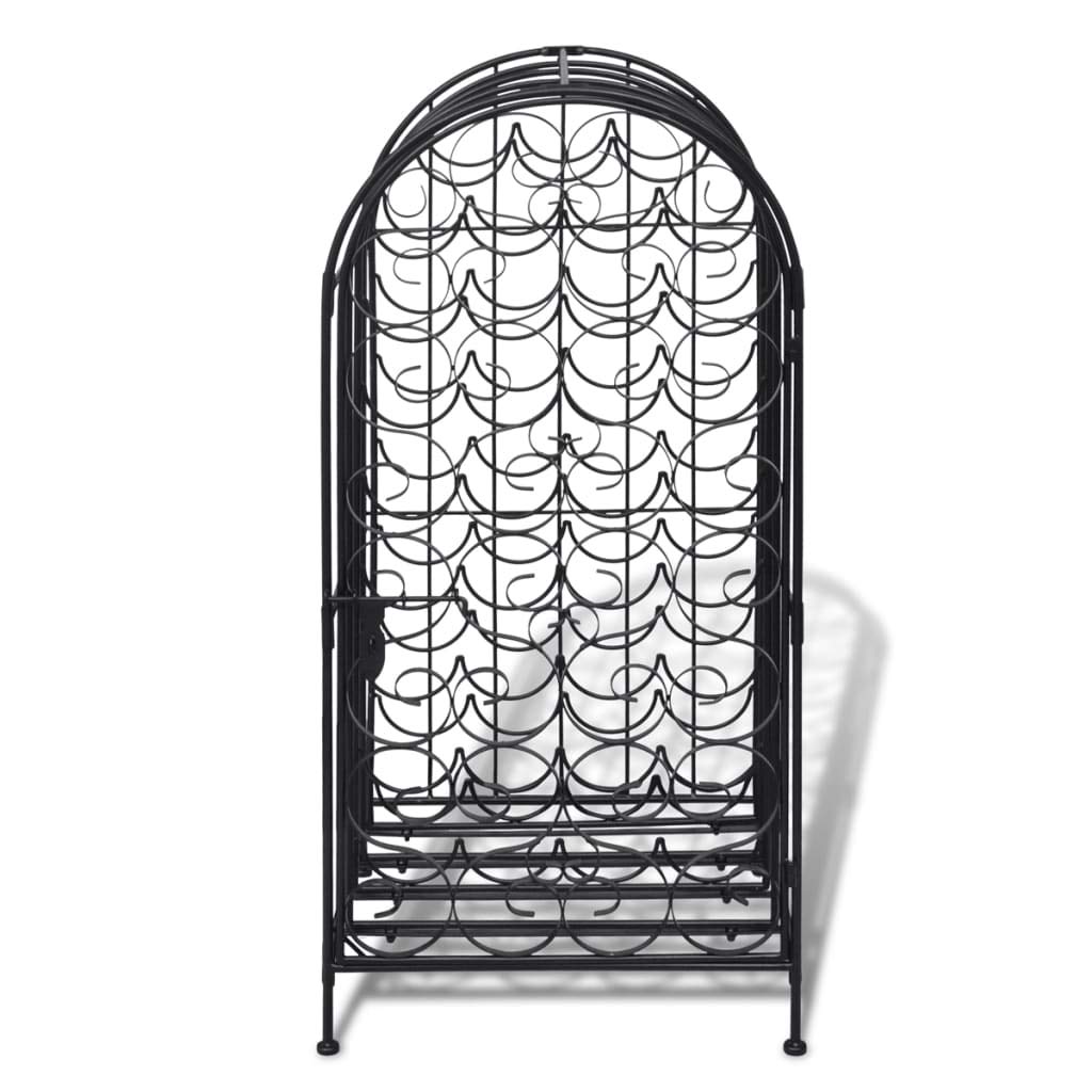 Sturdy FAMIROSA 35-Bottle Metal Wine Rack - Space-Saving Wine Storage for Kitchen, Dining Room, or Wine Cellar - Perfect for Home Bars & Wine Enthusiasts