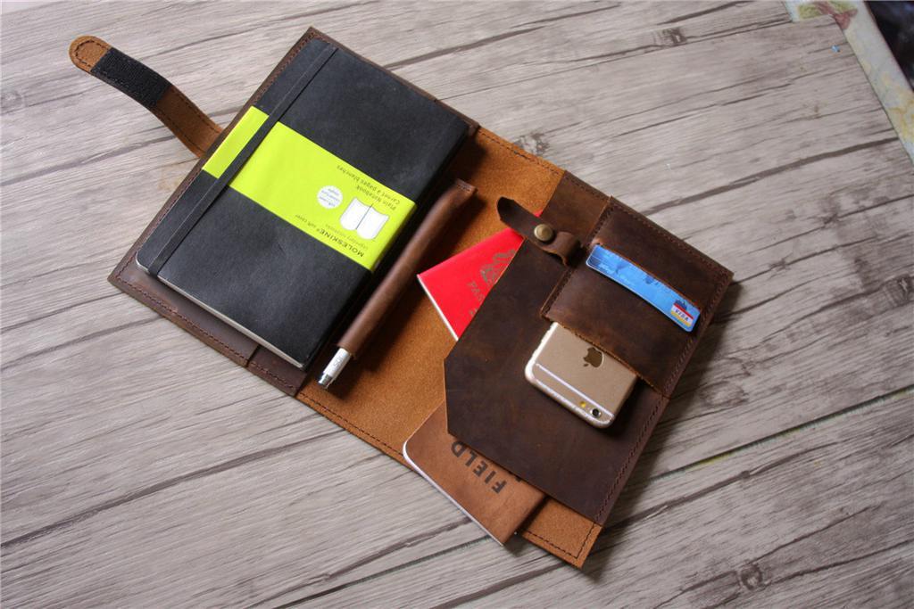 Personalized Engraved Leather Journal Cover - Handmade Notebook Holder for Writing, Sketching & Travel - Perfect Gift for Writers & Artists