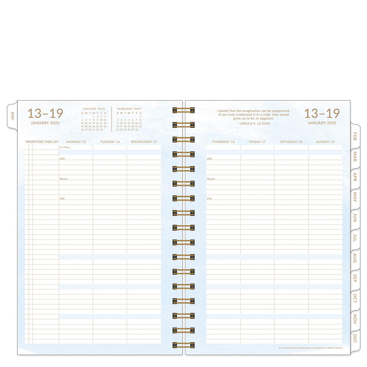 FranklinCovey Weekly Wire-Bound Planner for Moms 2025 (Jan-Dec) - Classic Style, Productivity Organizer for Busy Mothers - Perfect for Scheduling, Goal Setting & Family Management