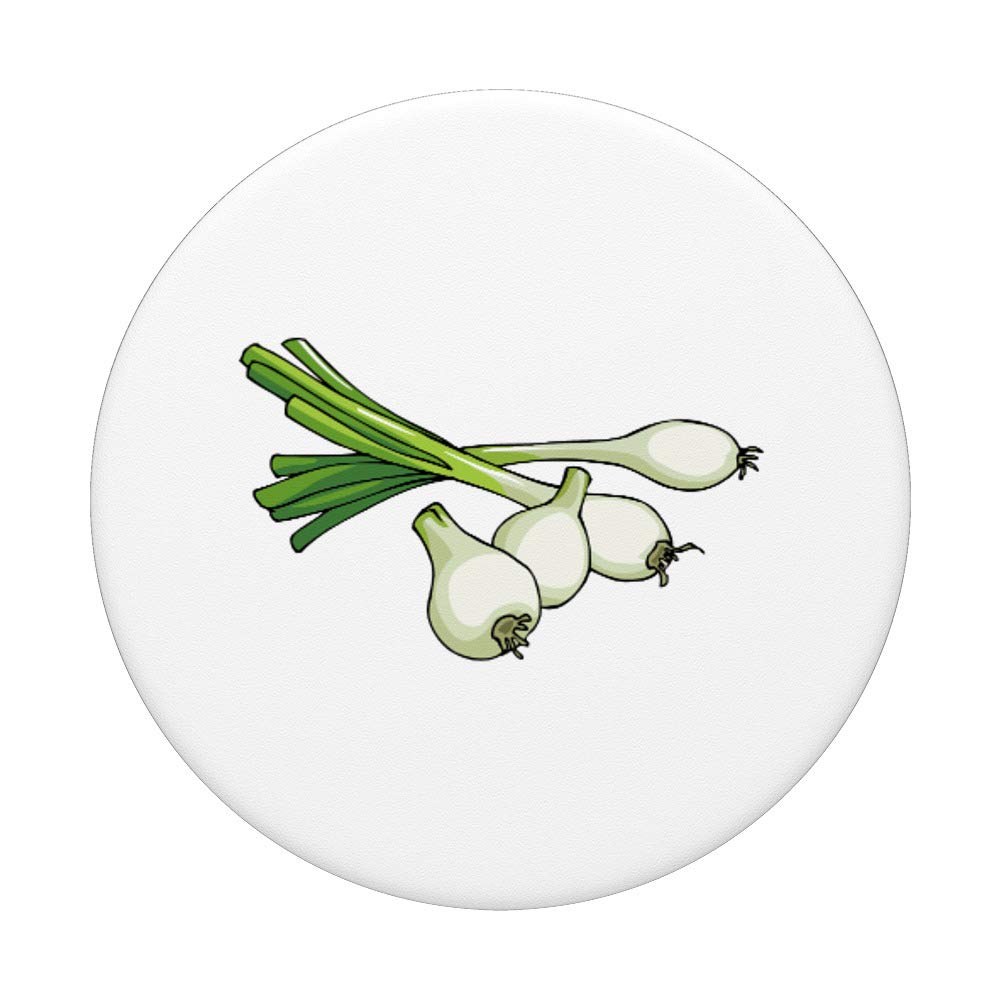 Fresh Green Onions Scallions PopSockets PopGrip - Interchangeable Phone Grip for iPhone, Samsung & Tablets | Perfect for Cooking, Gardening & Phone Protection