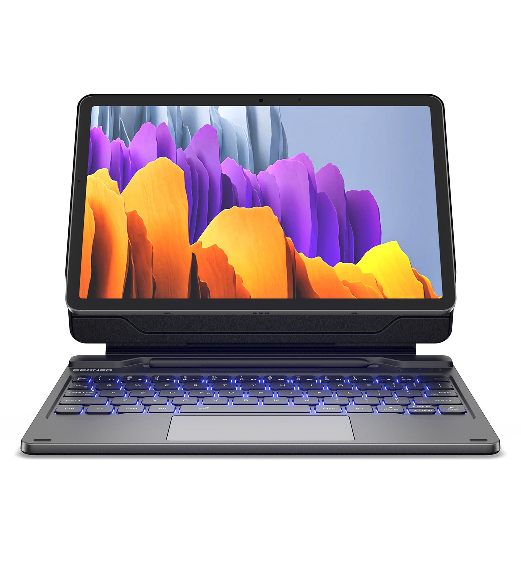**Dexnor Book Style Keyboard Case for Samsung Galaxy Tab S7 11 Inch - Slim Bluetooth Cover with Trackpad & S Pen Holder | Perfect for Work, Study & Travel**