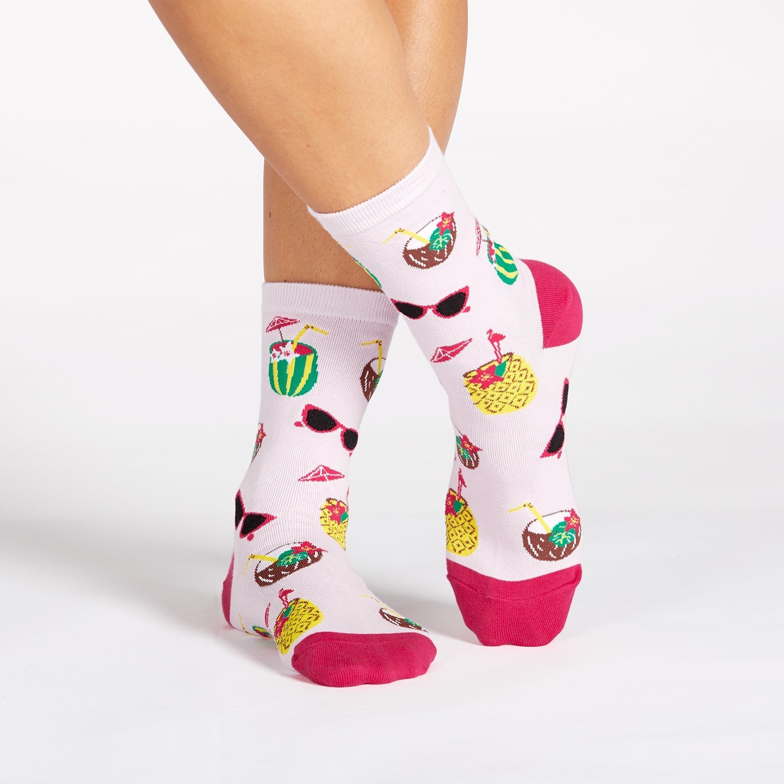 Fun Women's Crew Socks - Sock It To Me 'Run Away With Me' Novelty Pattern - Comfortable Cotton Blend for Casual Wear, Work & Travel