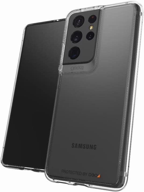 Gear4 Crystal Palace Clear Case for Samsung Galaxy S21 Ultra - Shockproof & Scratch-Resistant Phone Cover for Everyday Protection | Perfect for Work, Travel & Outdoor Activities