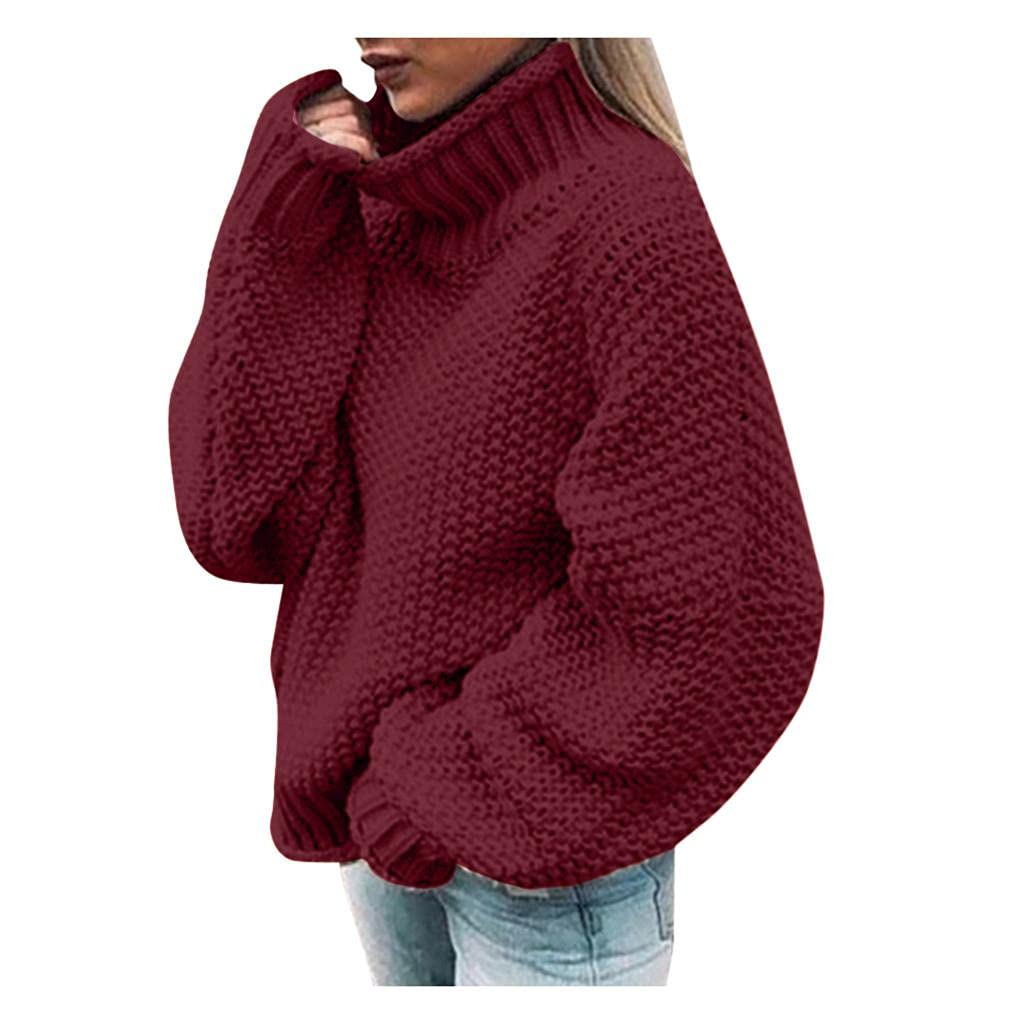 Women's Fitted Ribbed Knit Turtleneck Pullover Sweater - Casual Tunic Sweatshirt Top for Fall & Winter | Office Wear, Date Night, Holiday Outfits