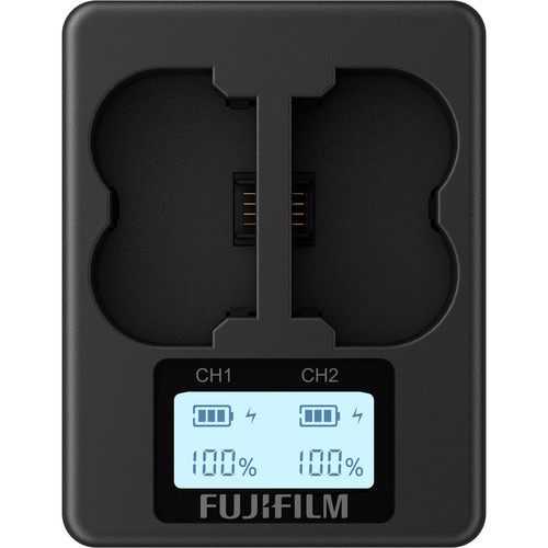 FUJIFILM BC-W235 Dual Battery Charger for NP-W235 - Fast Charging for Fujifilm X-T4, X-T3, X-Pro3 Cameras - Perfect for Travel & Professional Photography