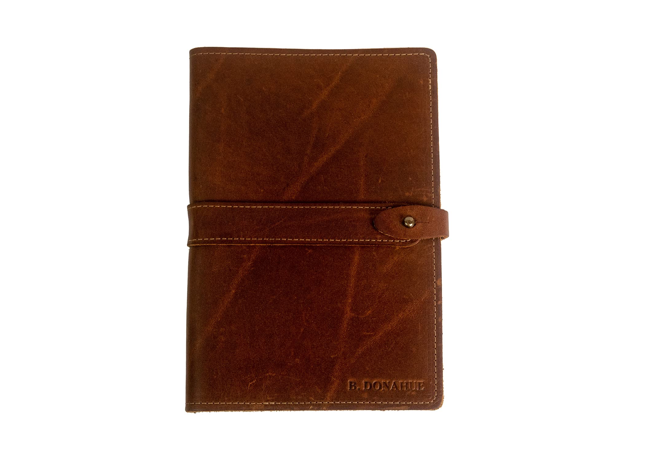 The Inventor Personalized Fine Leather Journal - Brown Handmade Writing Notebook for Men & Women - Perfect for Journaling, Sketching, and Gift Giving