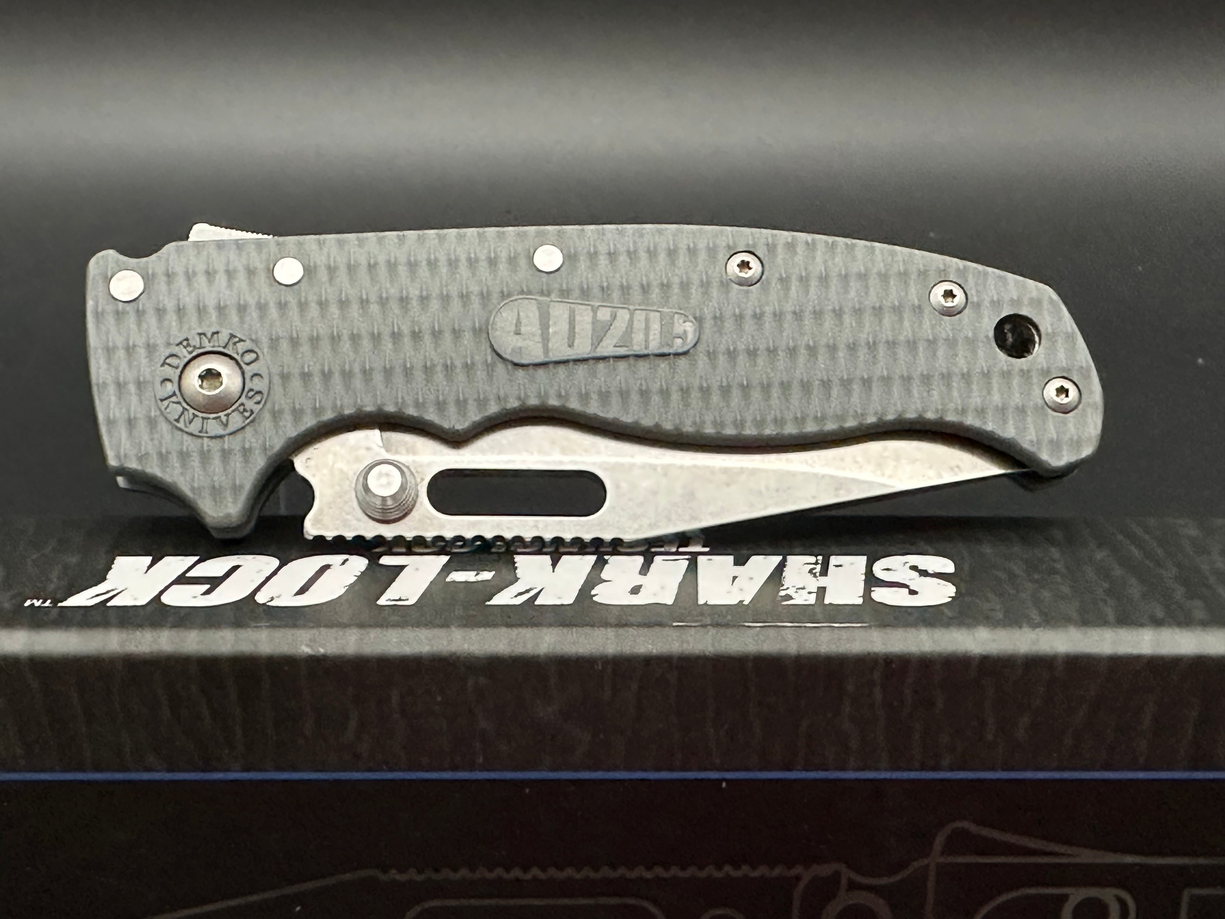 Demko AD 20.5 Folding Knife - Grey Grivory Handle with AUS10A Blade | EDC, Outdoor Camping & Survival Tool