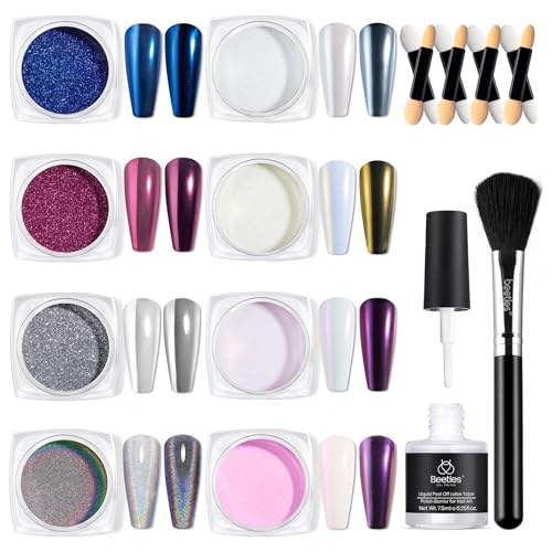 0-8 Colors Metallic Chrome Powder