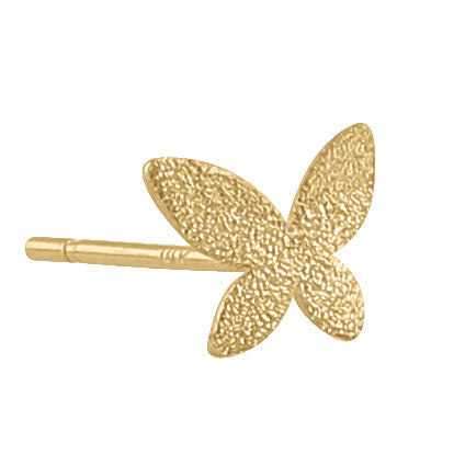 14K Yellow Gold Stardust Butterfly Earrings for Women - Dainty Stud Earrings for Everyday Wear - Perfect Gift for Birthday, Anniversary & Valentine's Day