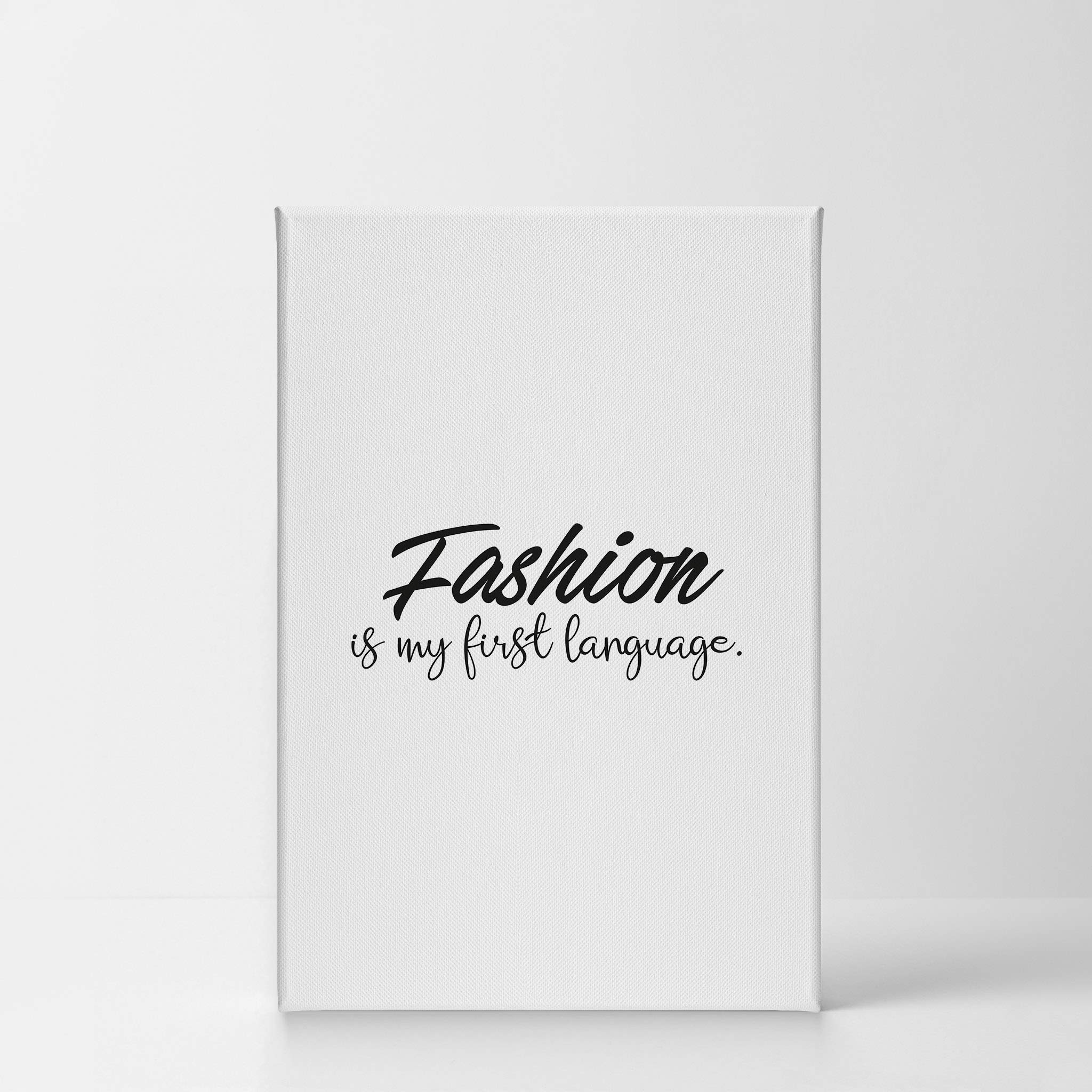 Smile Art Design Fashion Quote Black & White Canvas Print - Inspirational Wall Art for Office, Girls Room, Women's Dorm & Living Room Decor - Ready to Hang 40x30 - Perfect for Home, Office & Gift Giving