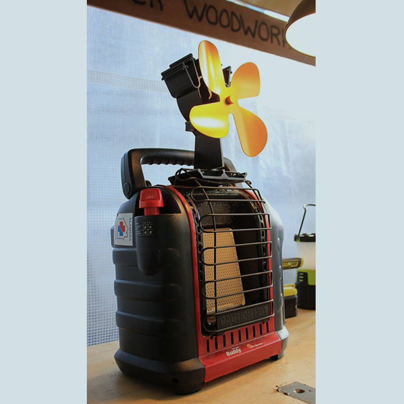 4 Blade Stove Fan VDSF614B - Eco-Friendly Heat Powered Stove Fan for Wood Burning Stoves & Fireplaces - Perfect for Energy Efficiency & Even Heat Distribution in Living Rooms, Cabins & RV Camping
