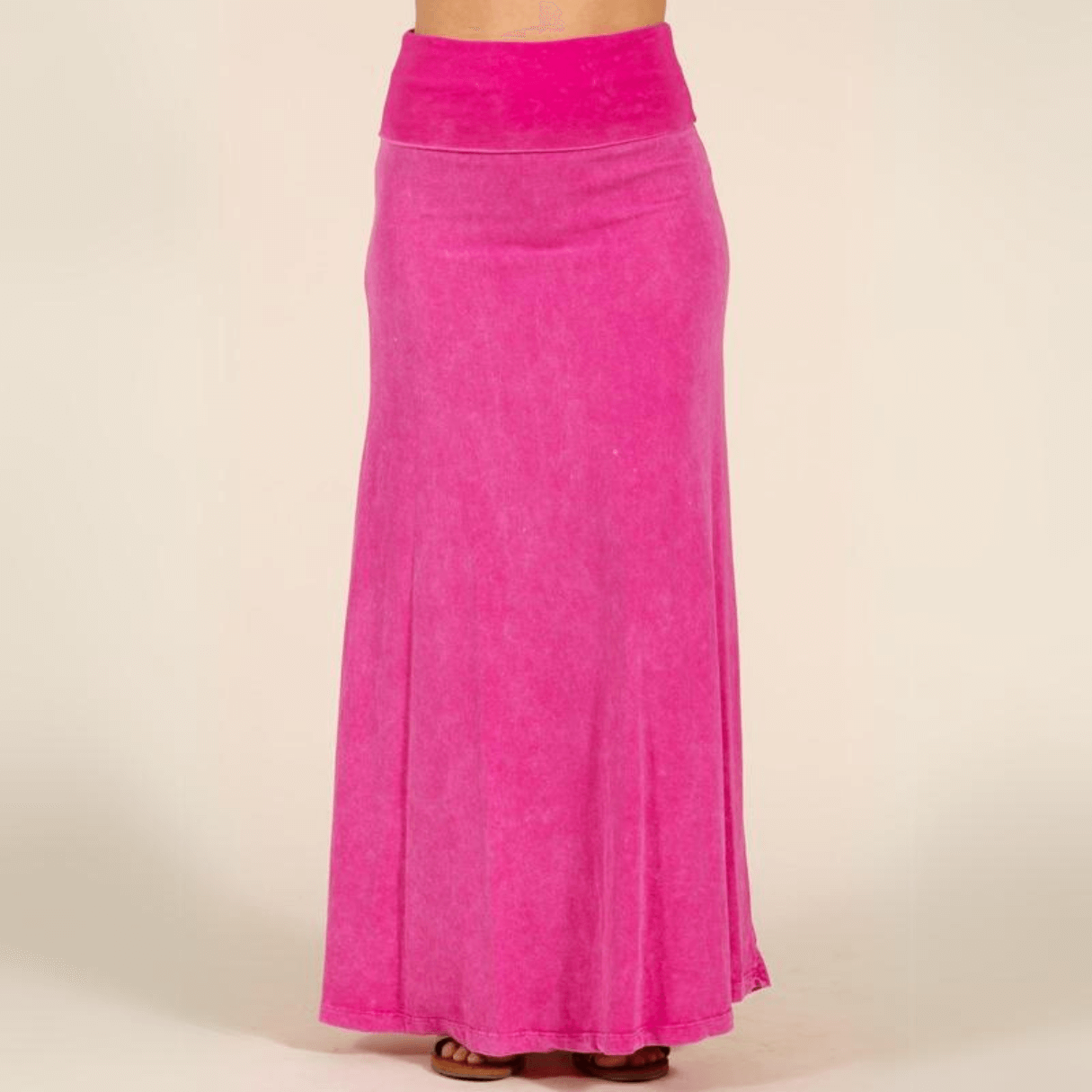 Premium American Cotton Maxi Skirt - Made in USA - Women's Flowy Boho Long Skirt for Summer, Beach, Vacations & Casual Outings