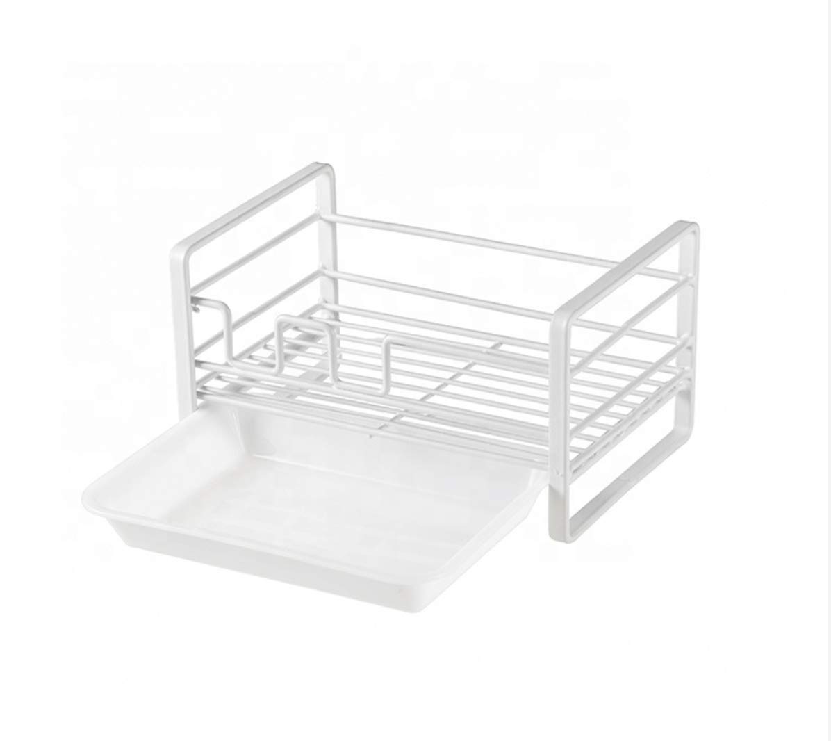 Stainless Steel Sponge Holder for Kitchen Sink with Drain Pan - Rustproof Sink Caddy Organizer - Removable Tray for Soap & Scrubber - Perfect for Dishwashing, Countertop Organization & Small Kitchen Storage