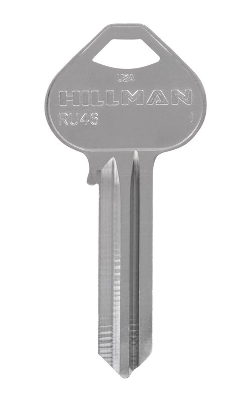 Hillman RU-46 Silver Cabinet Lock Key Blank (1-Pack) - Perfect for Home, Office & Storage Security Replacement Keys