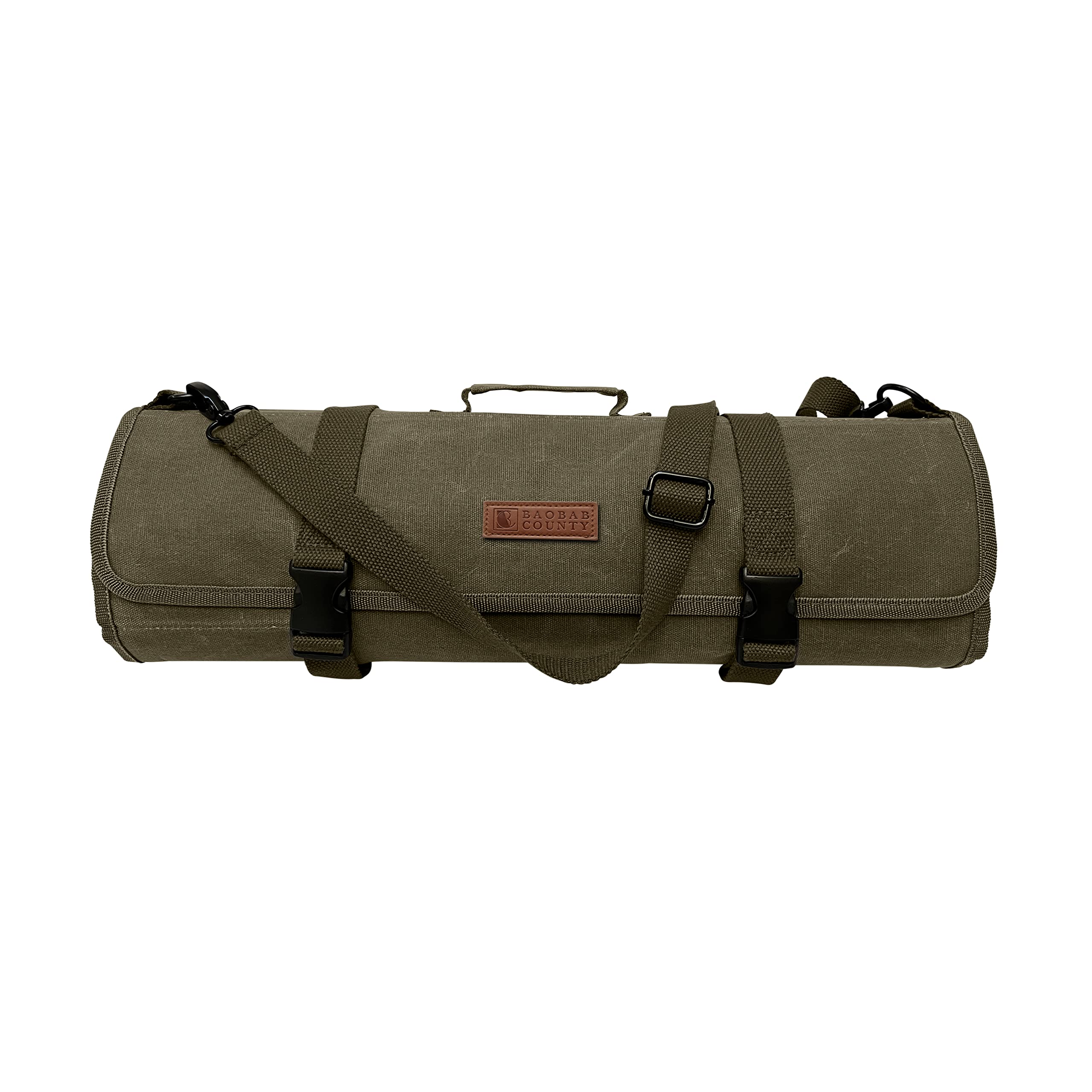 Professional Knife Roll Bag for Chefs - Army Green | Compact & Durable Knife Storage for Culinary School, Kitchen, Travel | Perfect for Chefs, Butchers & Cooking Enthusiasts