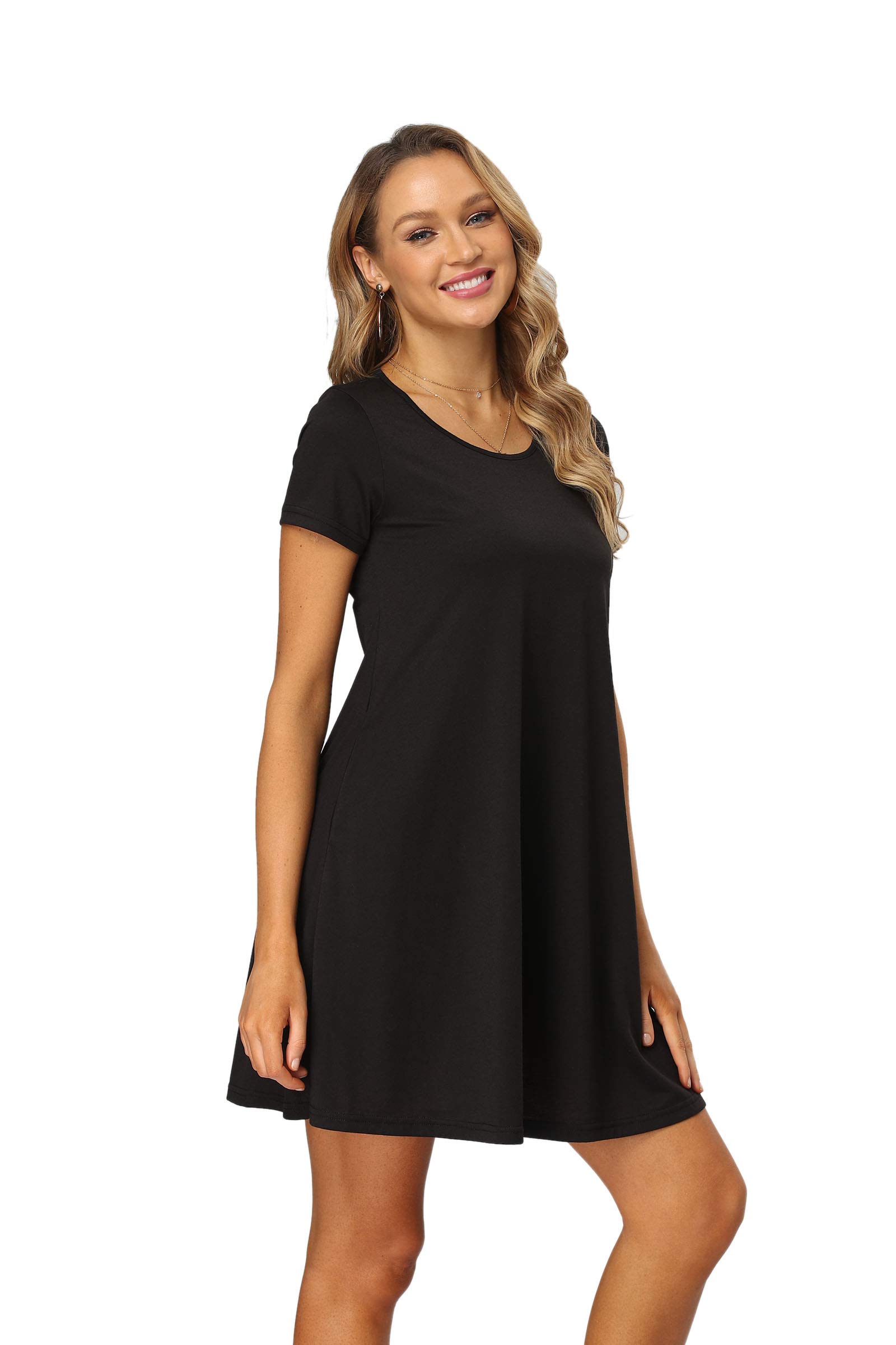 Women's Floral Summer Casual Dress - Sleeveless/Short Sleeve with Pockets | Lightweight & Comfortable for Beach, Vacation, and Everyday Wear