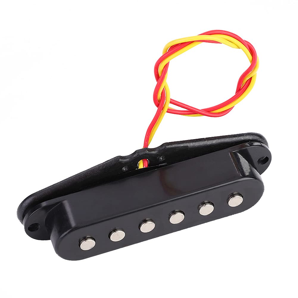 Yencoly Magnetic Guitar Pickup - Easy to Install Single Coil Replacement Part for Electric Guitar (Black) | Perfect for DIY Guitar Repair & Sound Enhancement