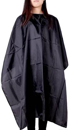 Professional Salon Barber Hair Styling Cape - Black Waterproof Hair Cutting Apron for Men & Women | Hair Coloring, Dyeing & Styling Protection | Perfect for Salons, Home Haircuts & DIY Styling