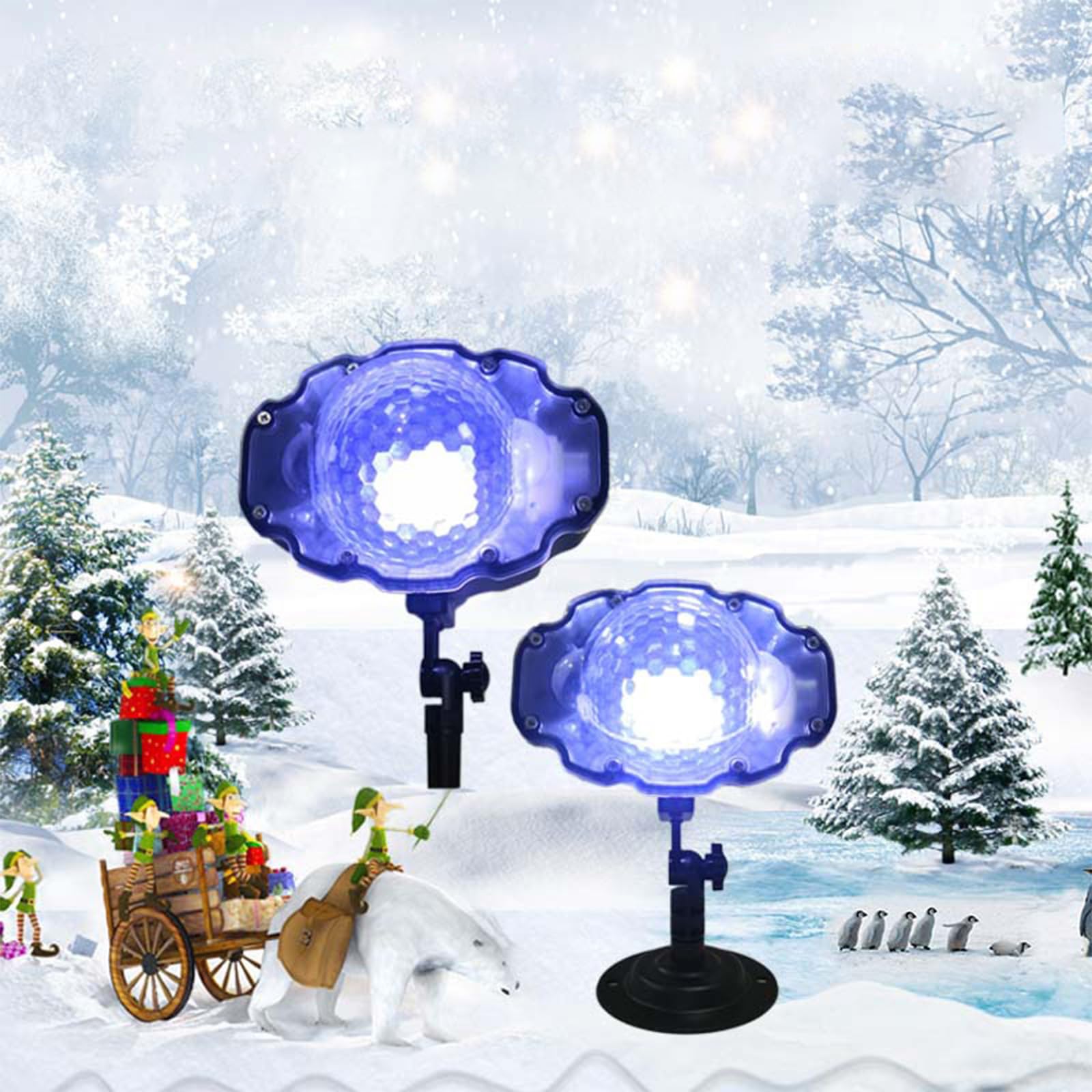 Christmas Snowfall Projector Lights - Waterproof Outdoor LED Holiday Decor with RF Remote & Timer, Wide Coverage High Brightness for Xmas, Parties, Weddings, Winter Decorations (Perfect for Yard, Garden, House Facade Seasonal Display)