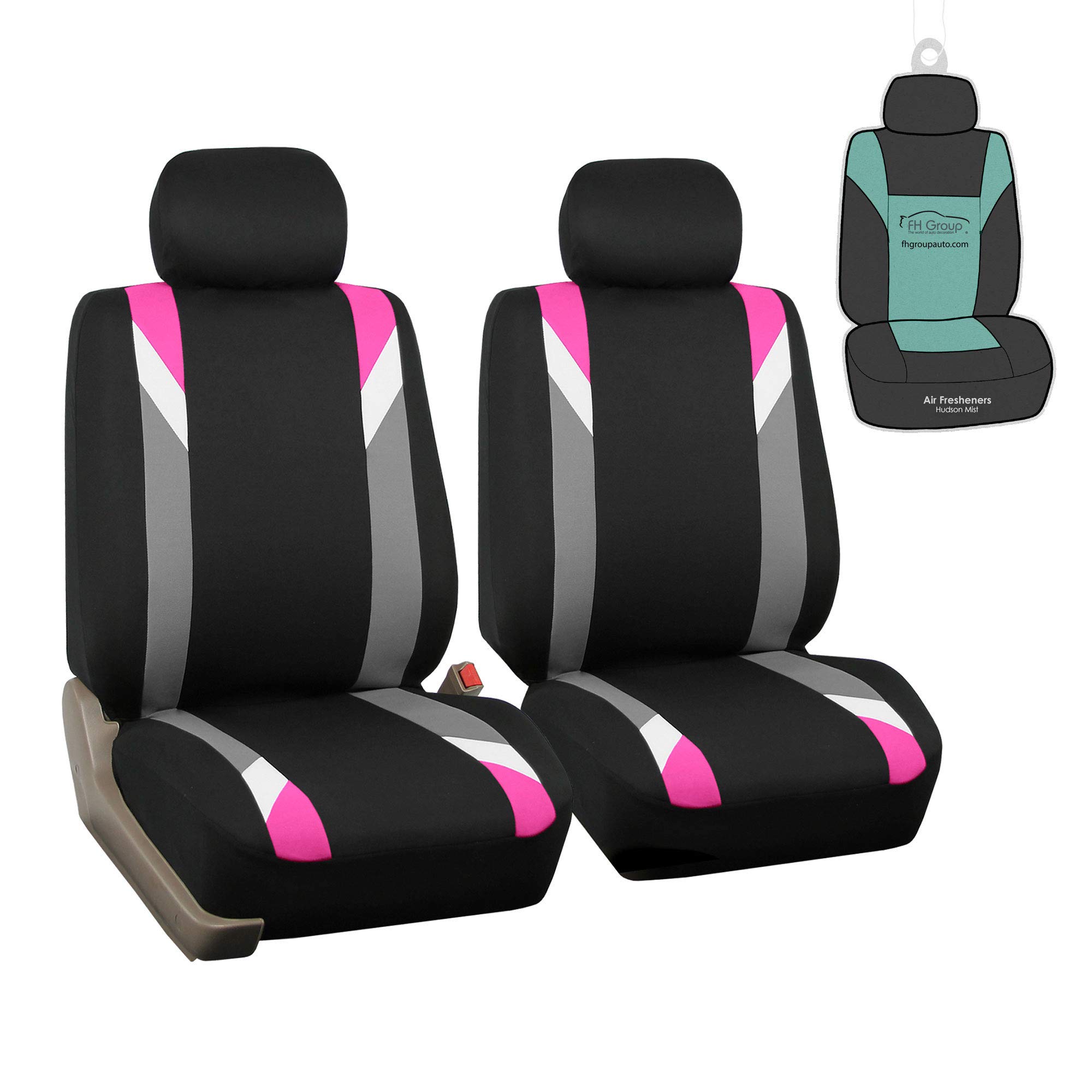 Premium Universal Airbag-Compatible Automotive Seat Covers - Modern Pink Car Interior Accessories for Cars, Vans, Trucks & SUVs | Front Seat Protection & Style Upgrade