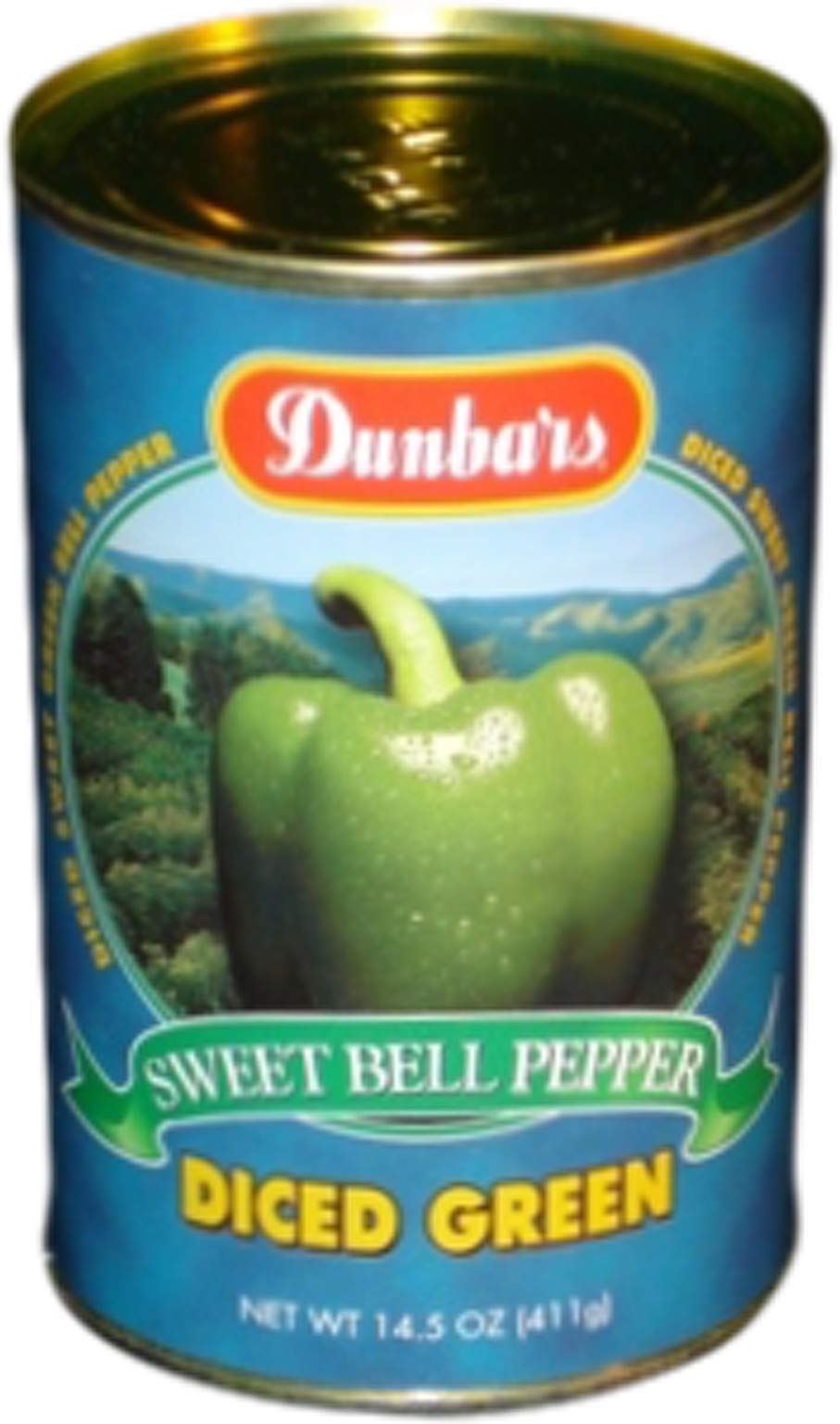 Premium Moody Dunbar Diced Green Peppers - 15 oz. Can (Pack of 24) | Fresh Taste, No Preservatives | Perfect for Salads, Pizza Toppings & Cooking Recipes
