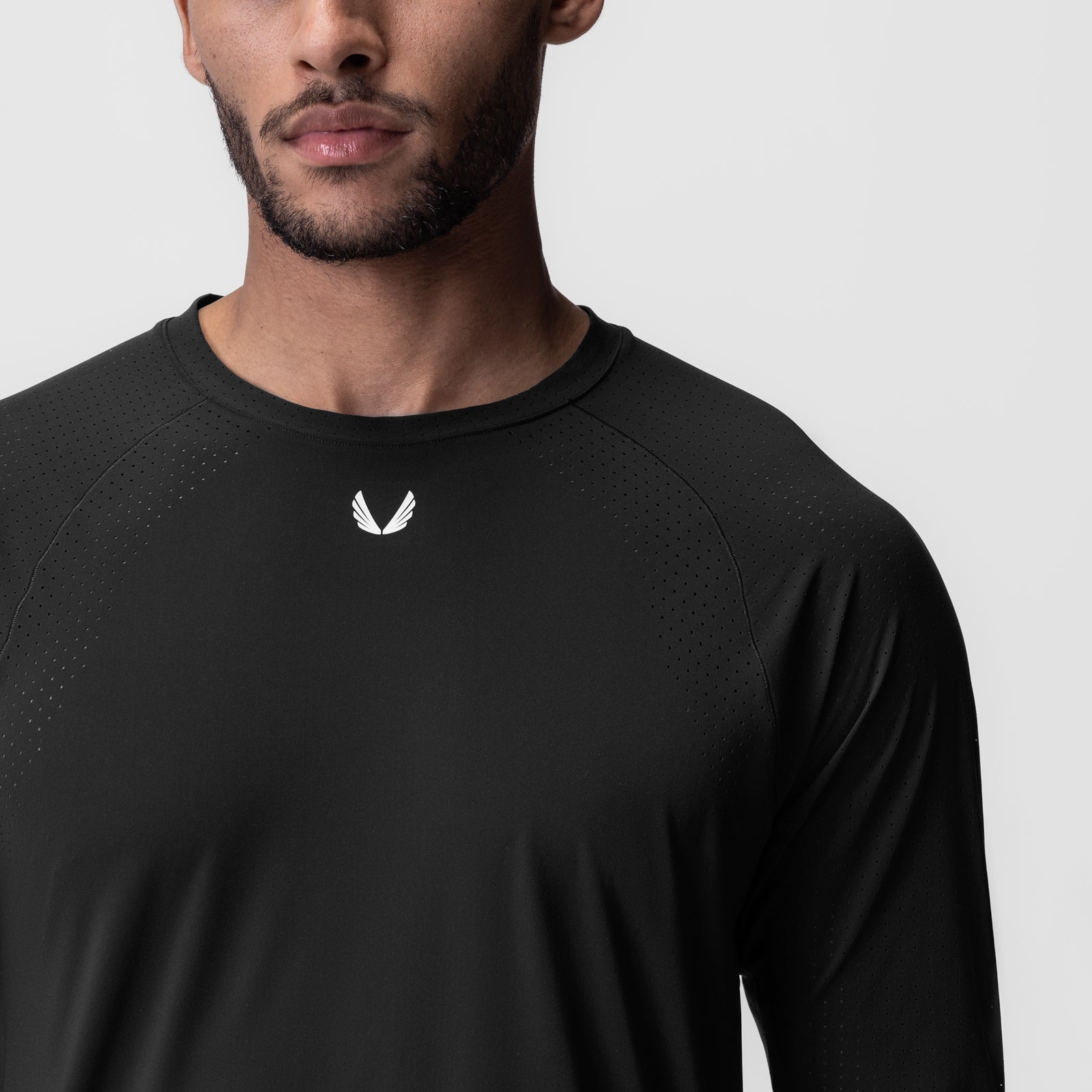 ASRV Laser Vent Performance Long Sleeve Shirt for Men - Moisture Wicking & Breathable Workout Top for Running, Gym & Outdoor Activities