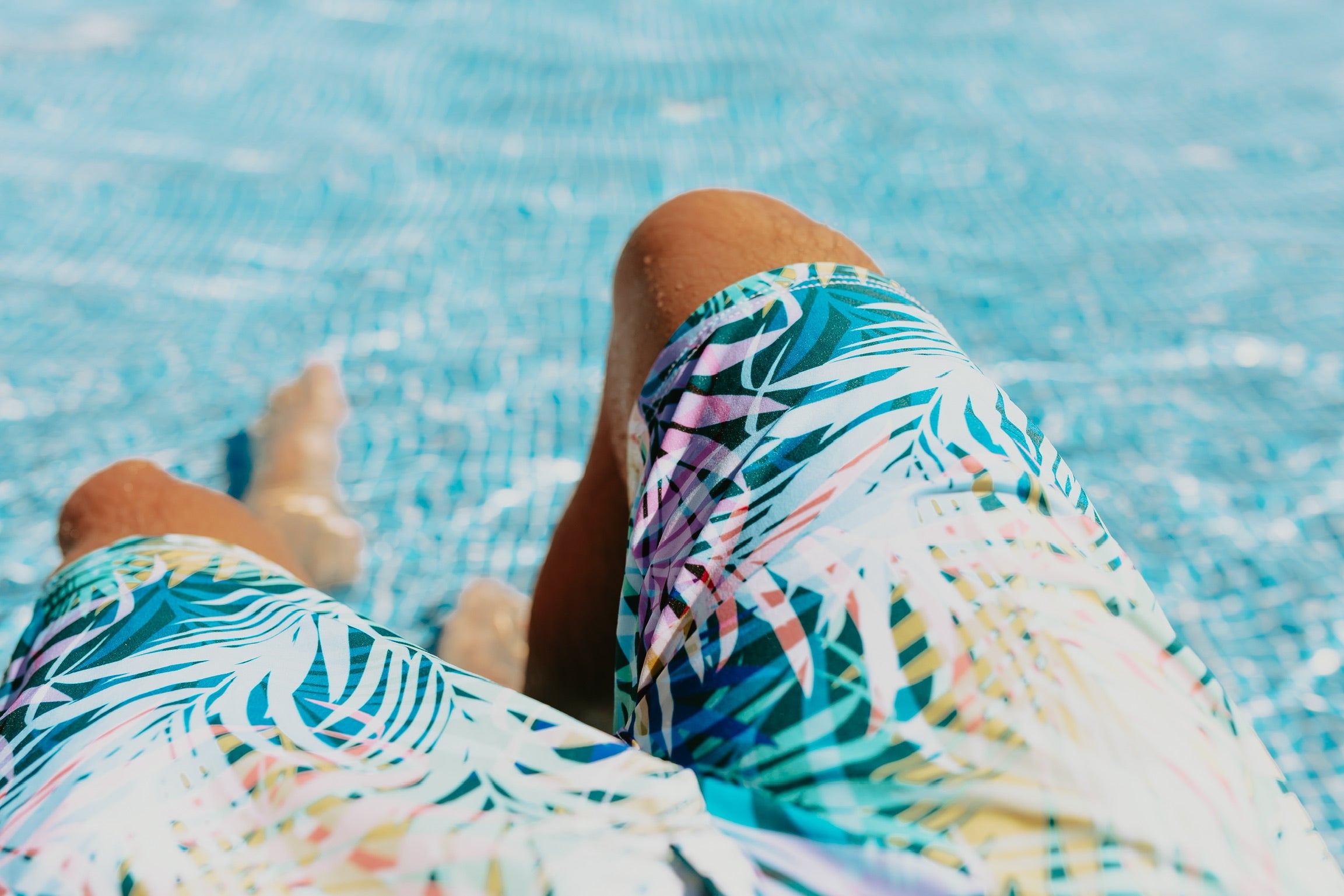 Nate Men's Palm Leaf Boardshorts - Quick Dry Swim Trunks for Men - $24 - Perfect for Beach, Pool, and Summer Vacations