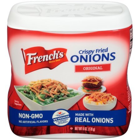 French's Original Crispy Fried Onions, 6 OZ (Pack of 2) - Gluten-Free Topping for Salads, Casseroles, Burgers & Green Bean Casserole
