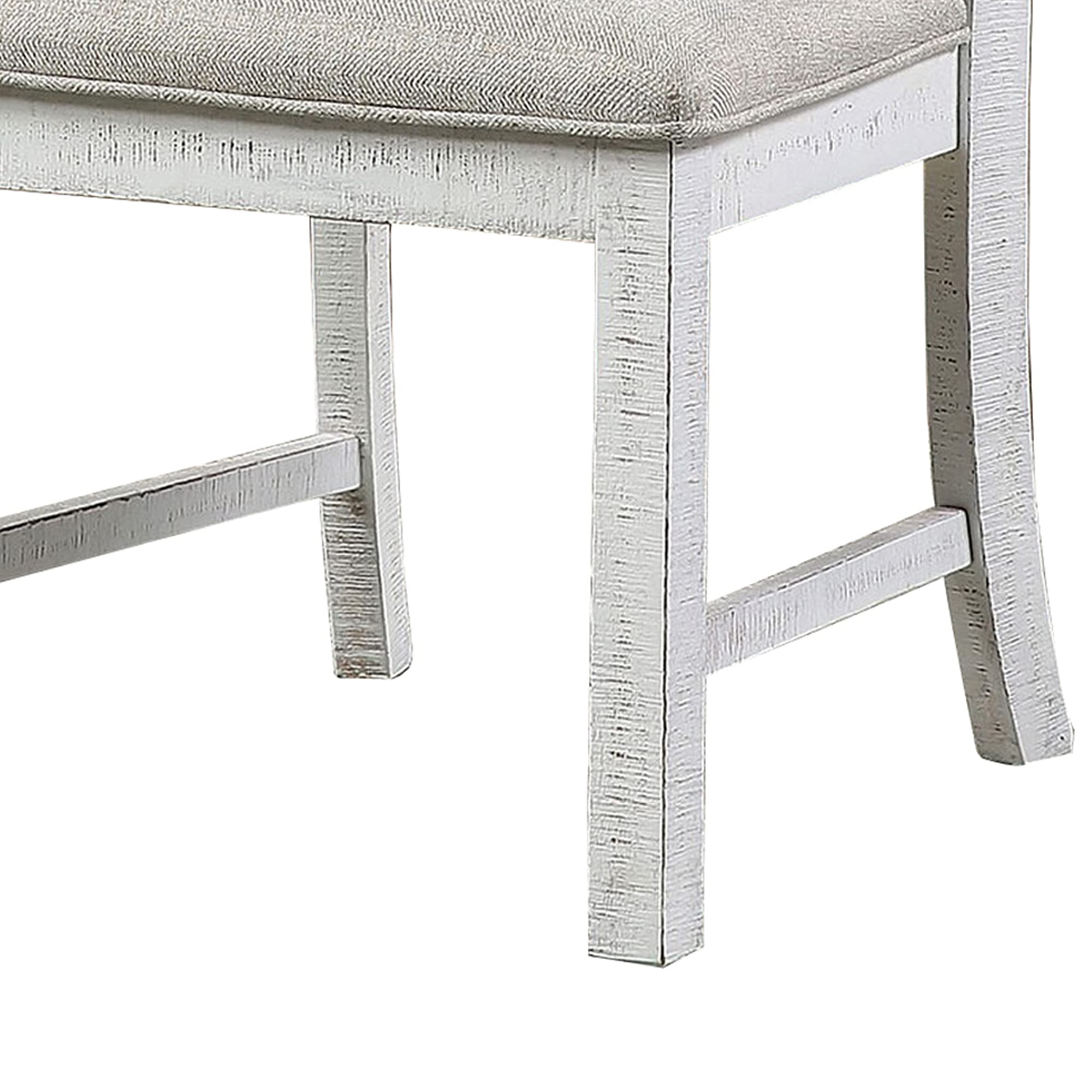Benjara Open Scroll Back Wooden Side Chairs with Padded Seat - Set of 2, White - Perfect for Dining Room, Kitchen, or Living Room Accent Furniture