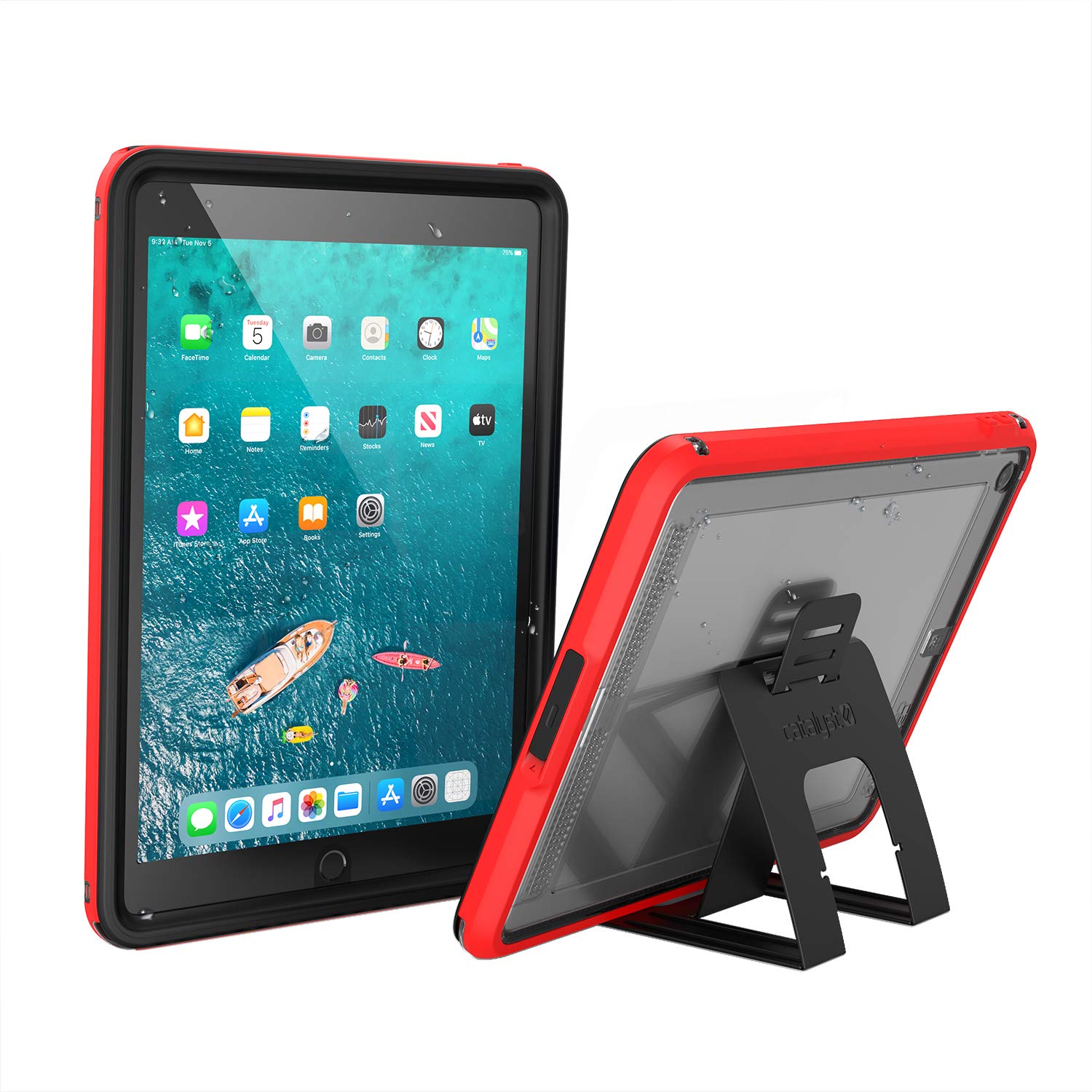 **Catalyst Waterproof Case for iPad 10.2 (9th/8th/7th Gen) – 6.6ft Waterproof, 4ft Drop Proof, Full Body Protection – Built-in Kickstand & Screen Protector – Flame Red – Perfect for Outdoor, Beach & Adventure Use**